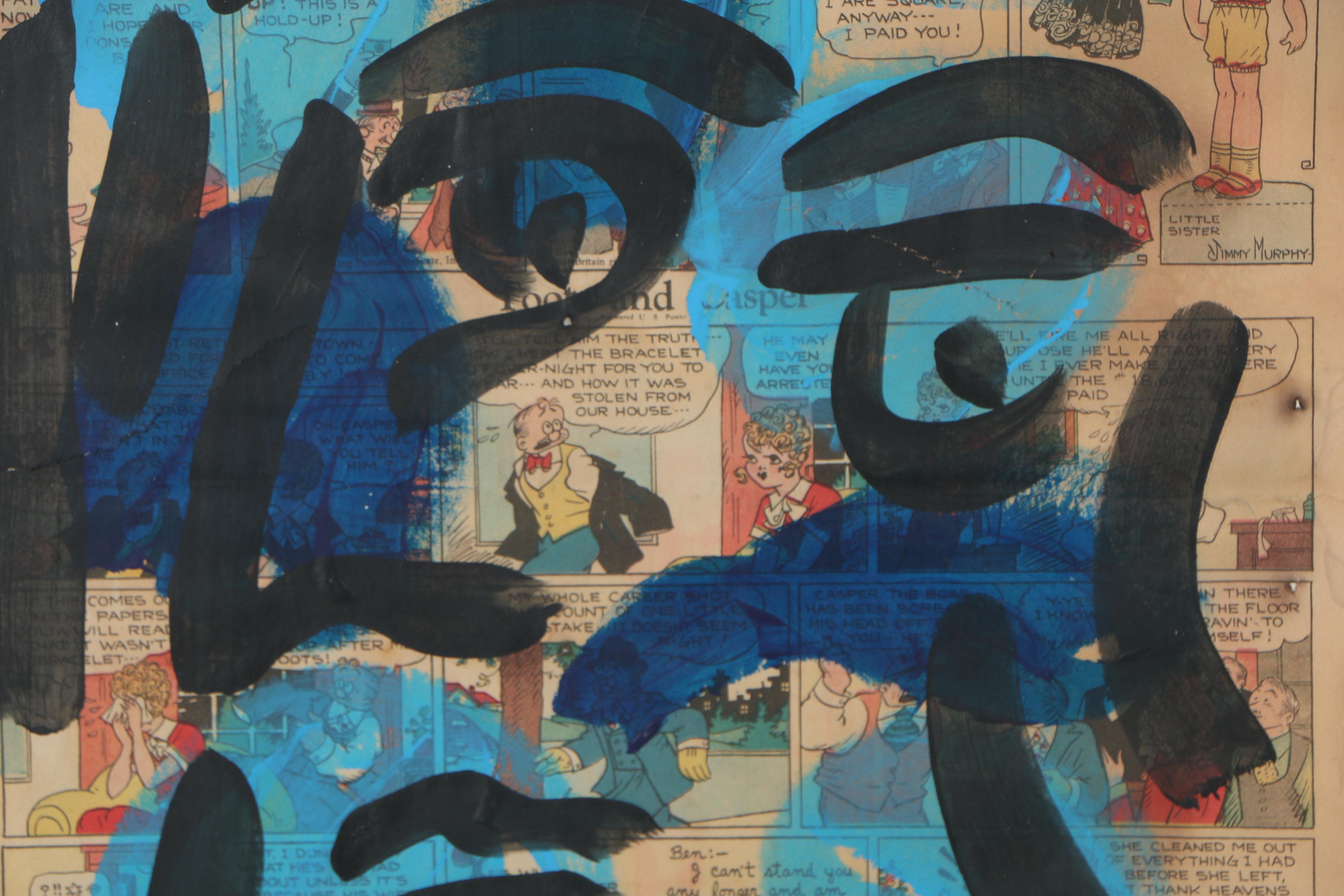 Peter Keil Oil Painting on "Toots and Caspar" Comic Page