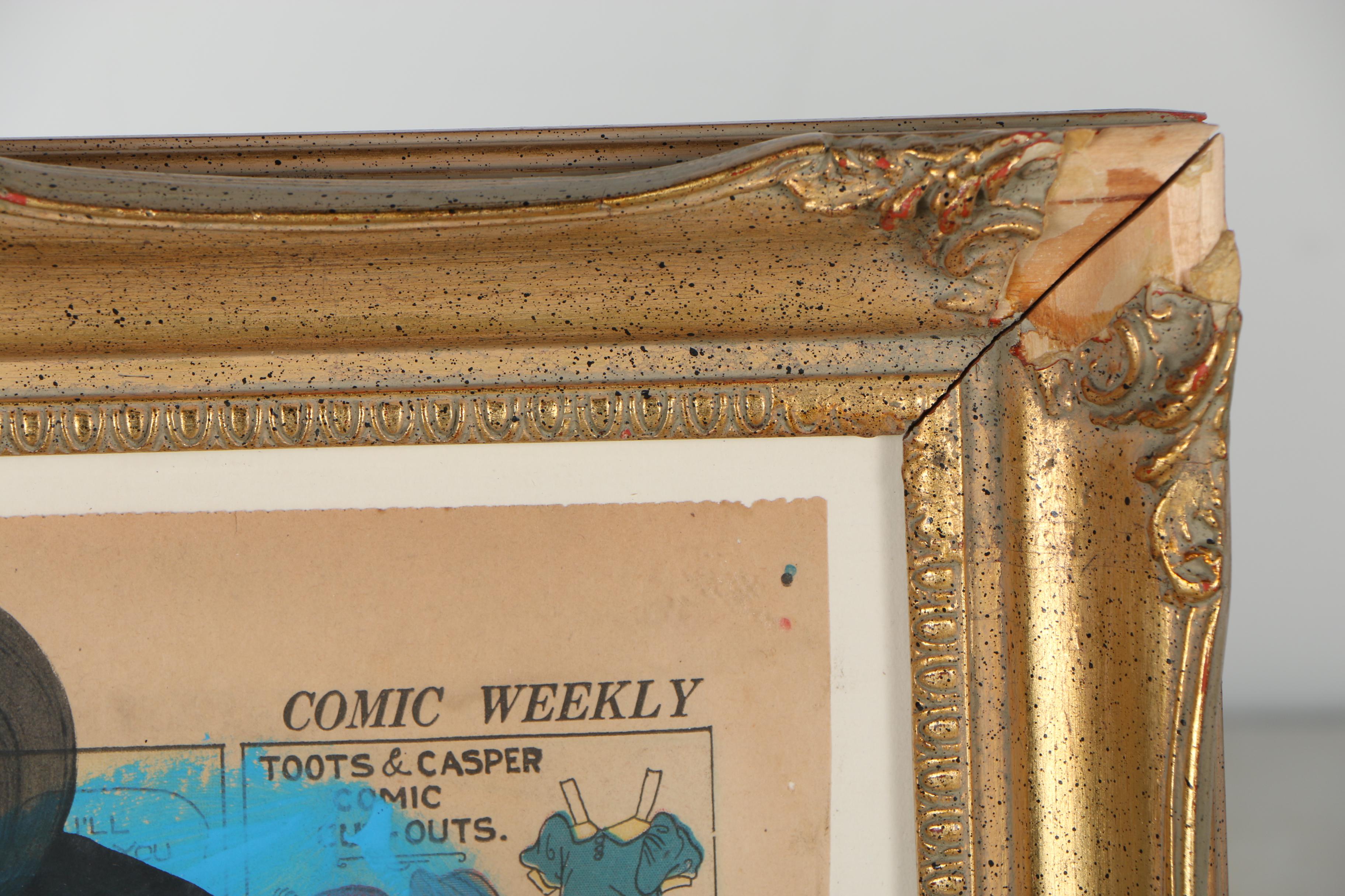 Peter Keil Oil Painting on "Toots and Caspar" Comic Page