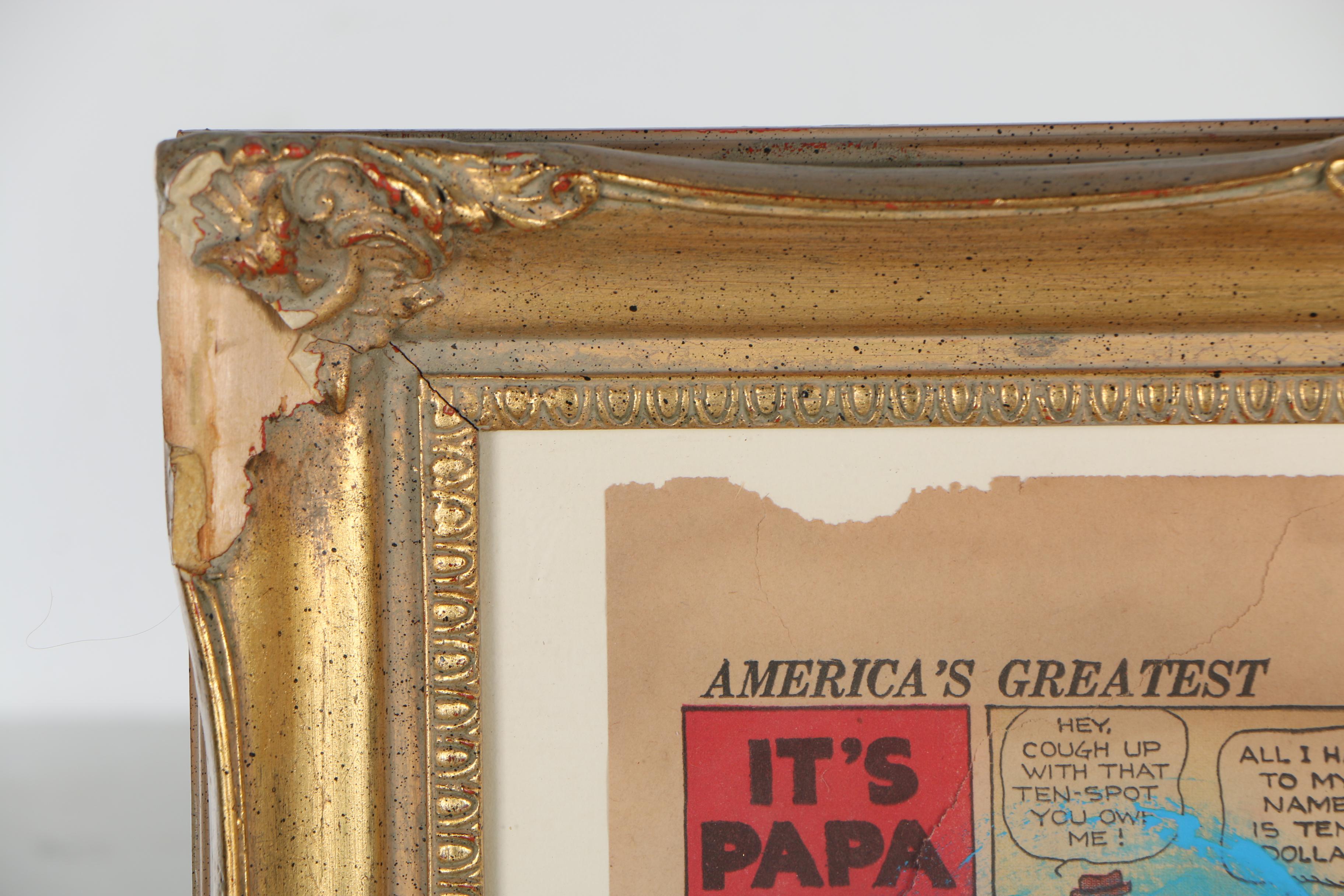 Peter Keil Oil Painting on "Toots and Caspar" Comic Page