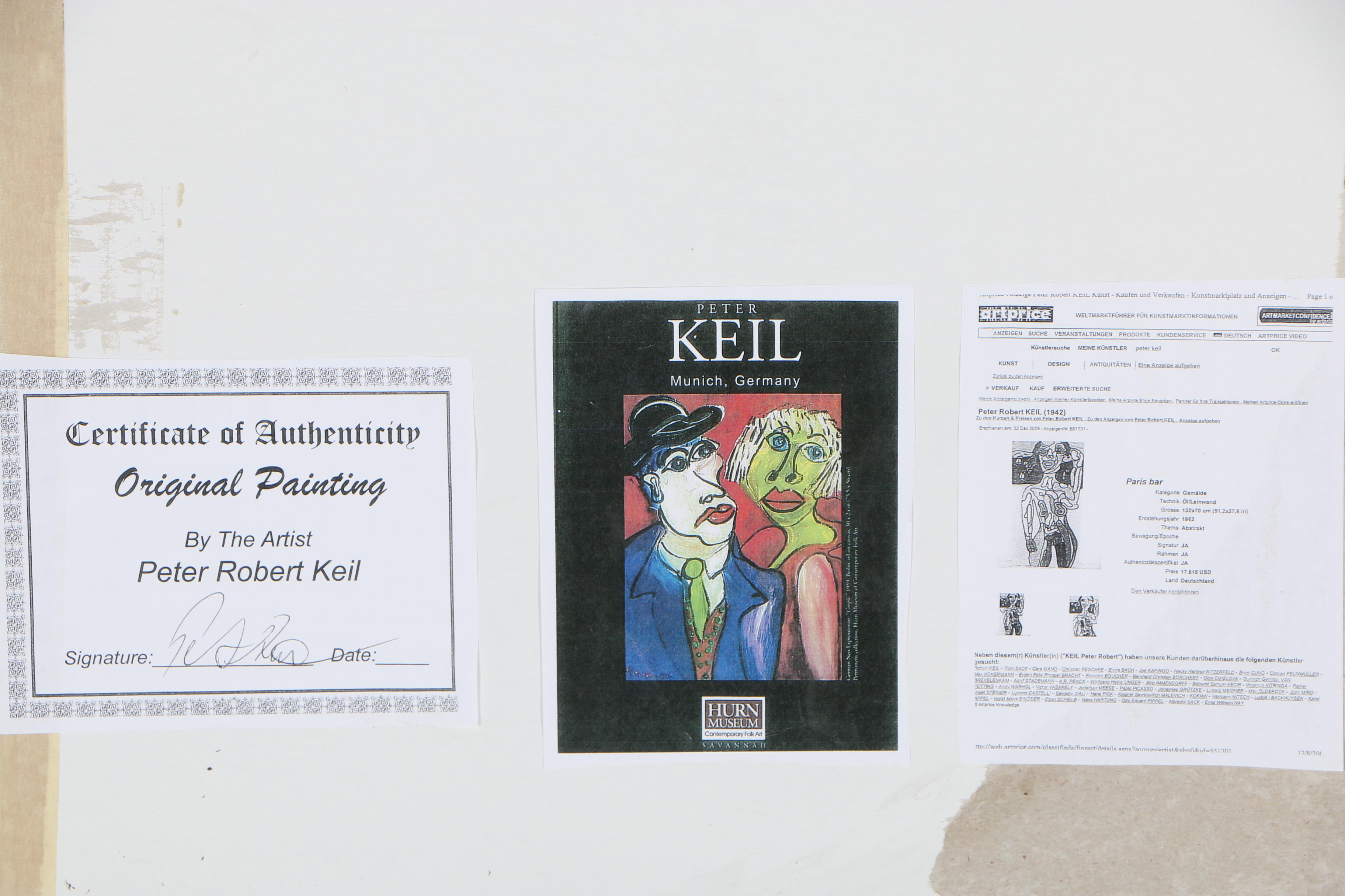 Peter Keil Oil Painting on "Toots and Caspar" Comic Page