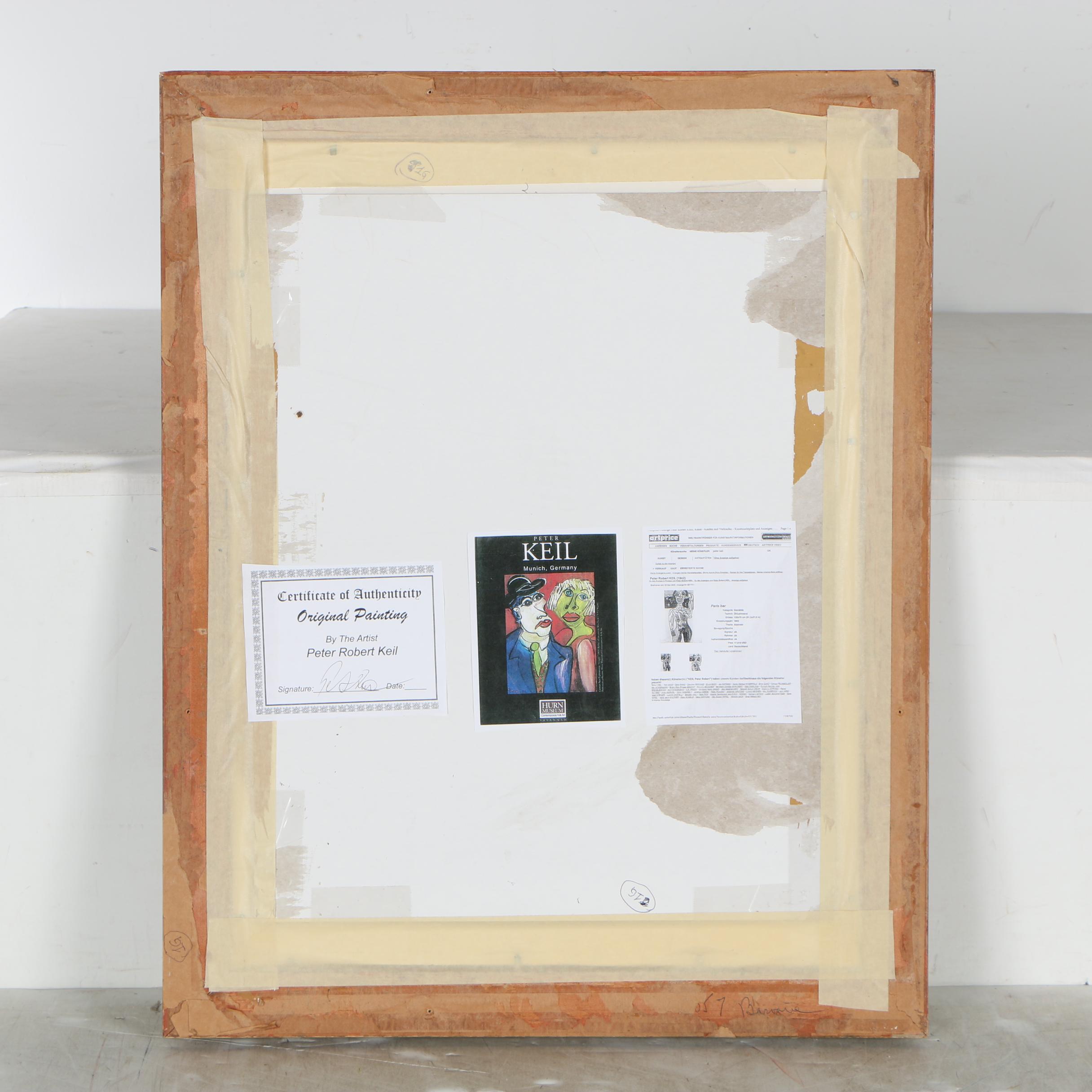 Peter Keil Oil Painting on "Toots and Caspar" Comic Page