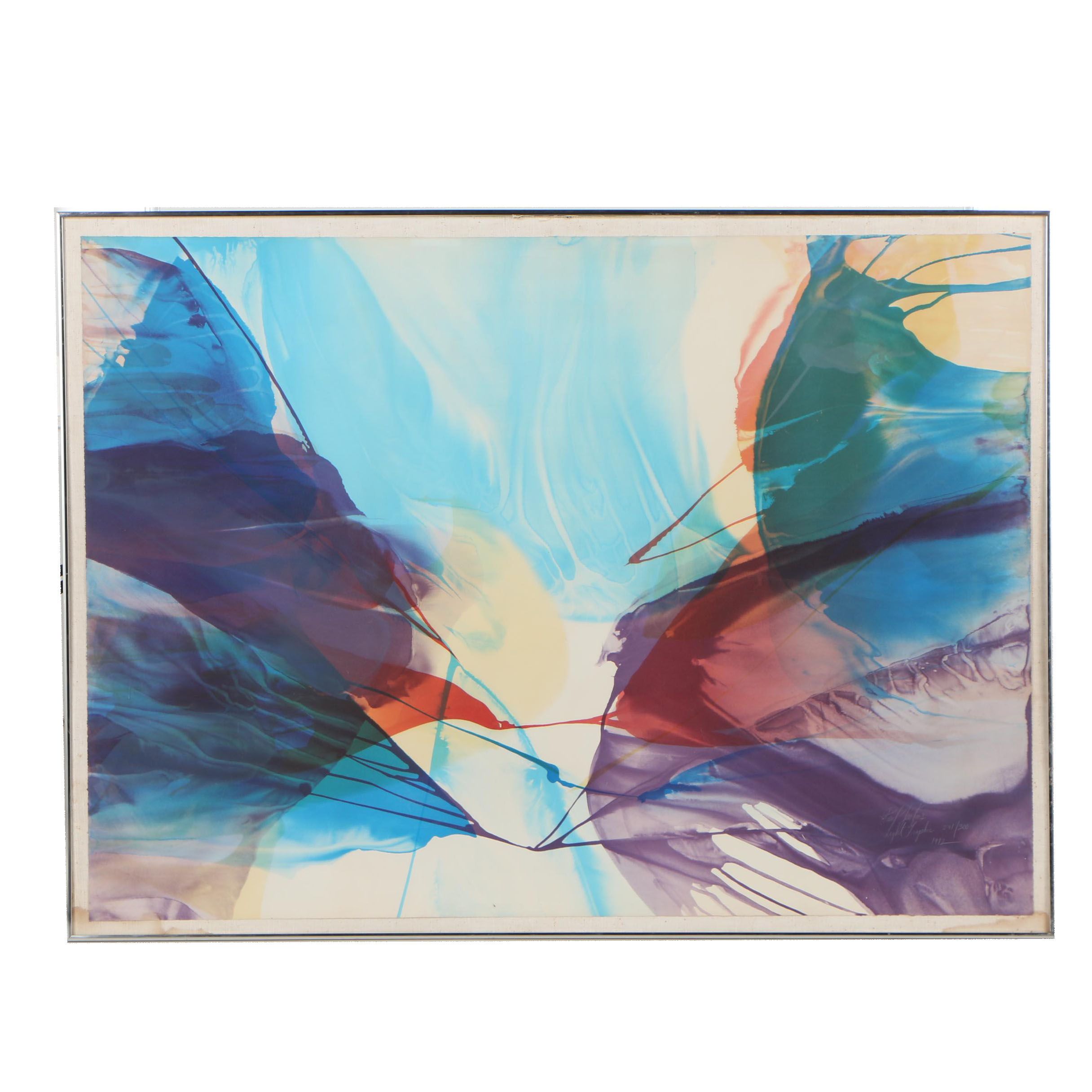 Paul Jenkins 1972 Color Lithograph "Light Graphic"