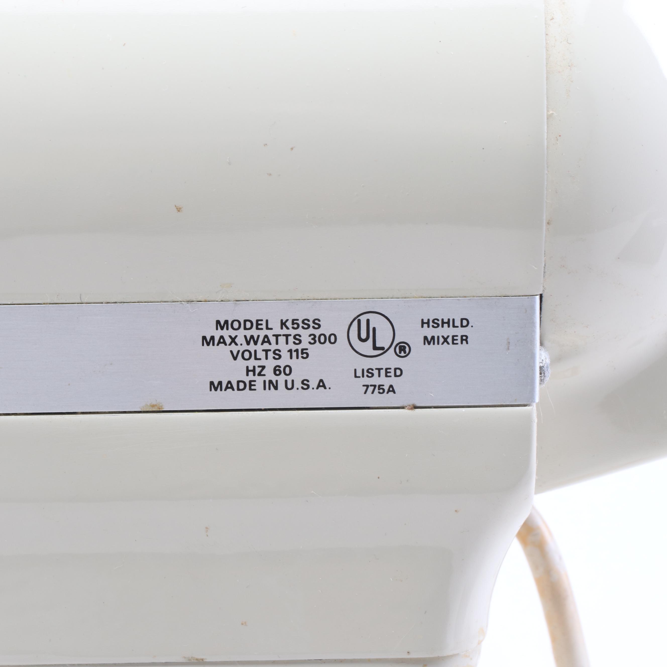 Vintage KitchenAid Stand Mixer Model K5SSwith Attachments