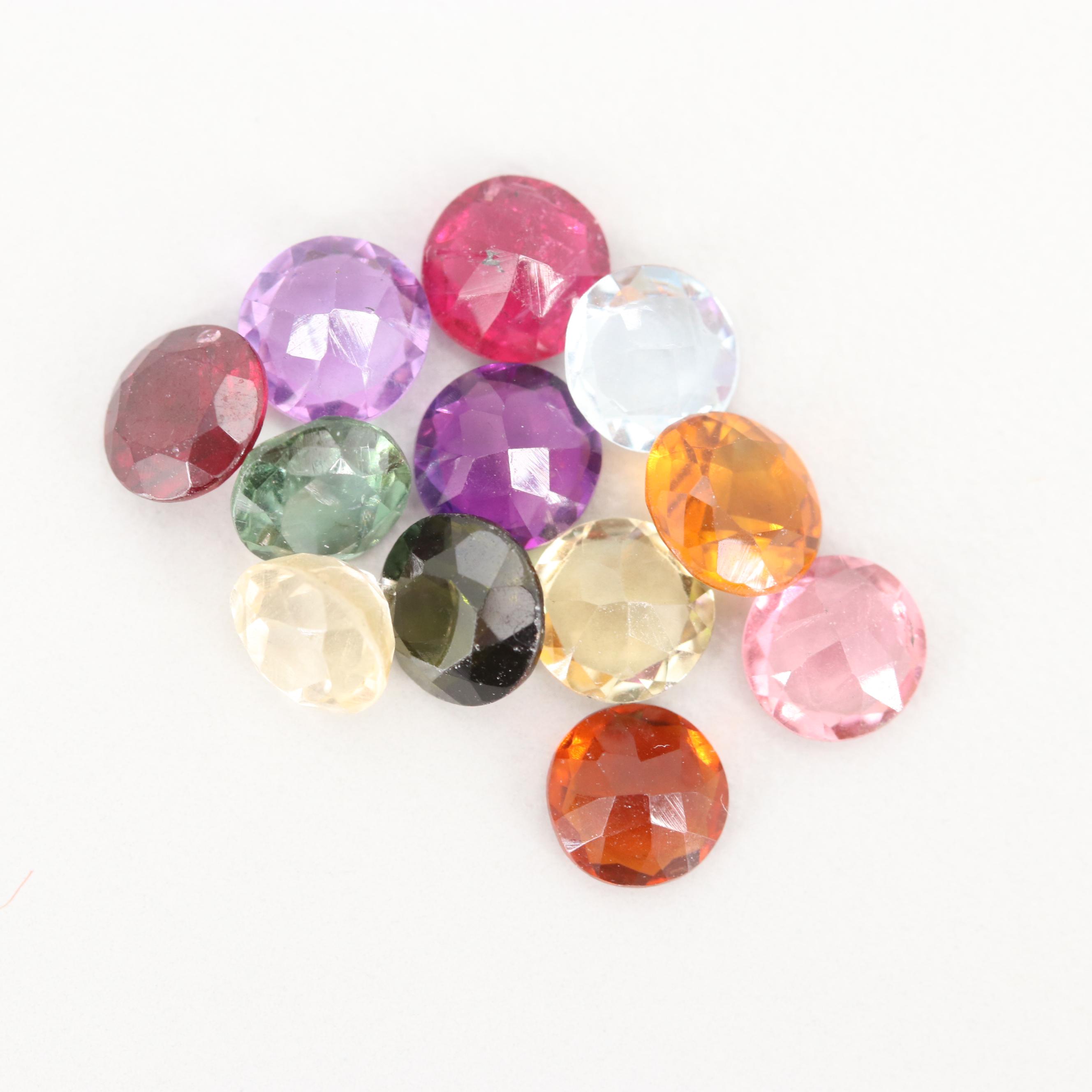 Loose 7.83 CTW Amethyst, Citrine, Garnet, Tourmaline, Topaz and Aquamarine