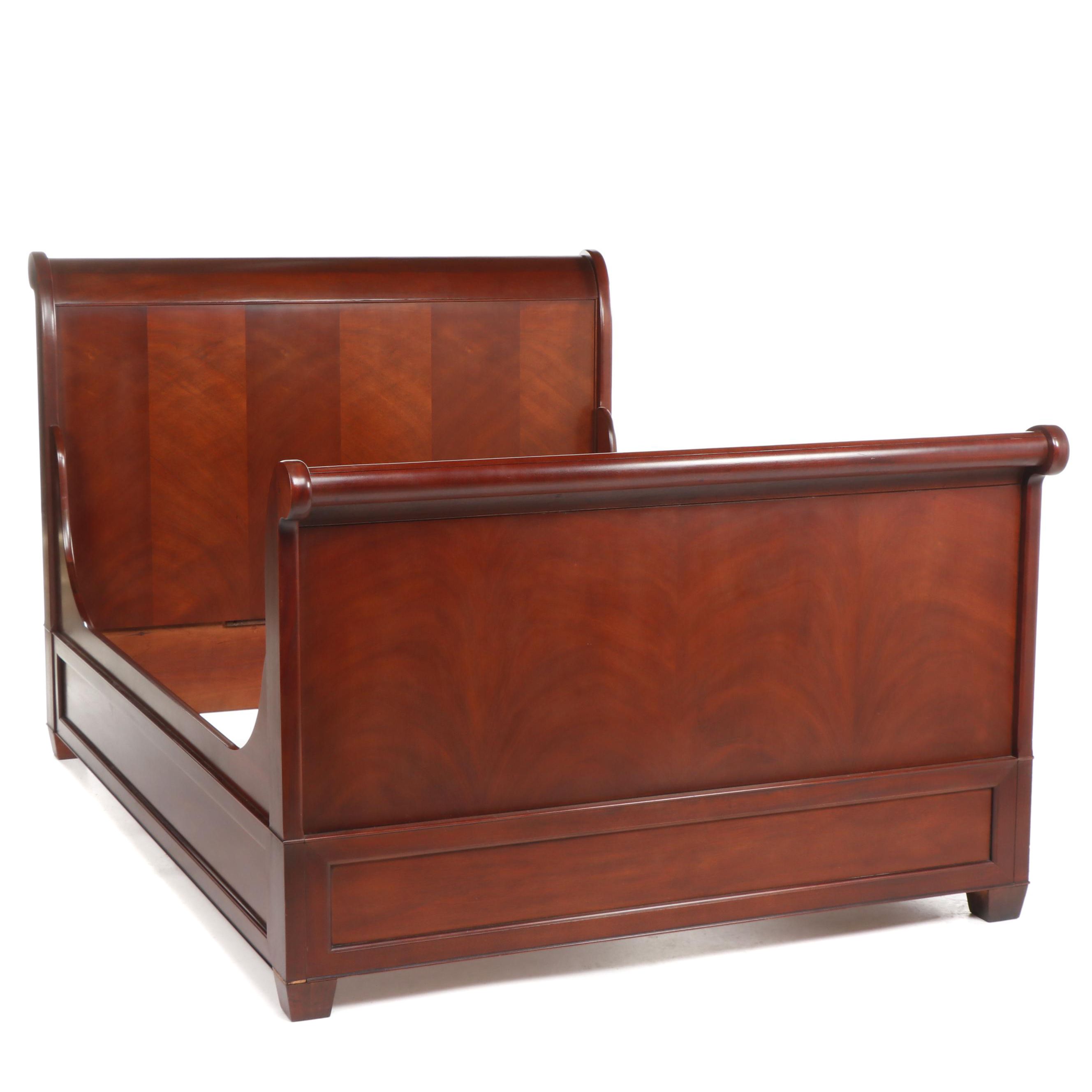 Ralph Lauren Mahogany Queen Size Sleigh Bed Frame