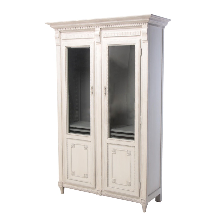 Continental Style "Beauvoir" Painted Pine China Cabinet