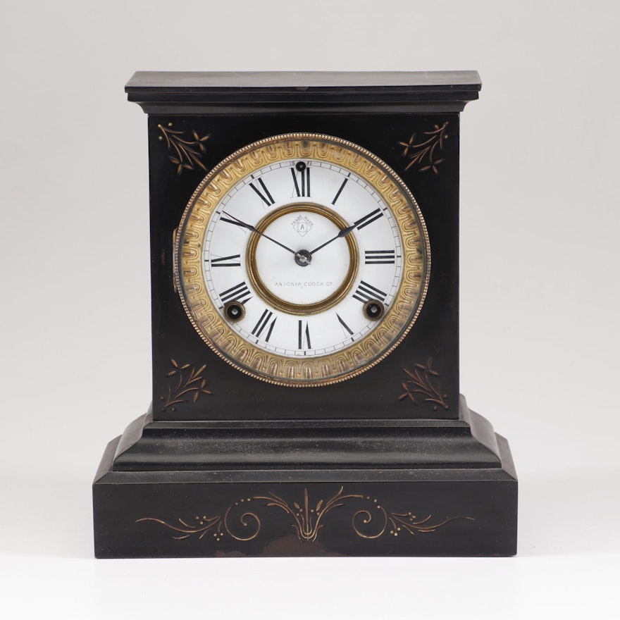 Ansonia Iron Mantel Clock, Late 19th to Early 20th Century