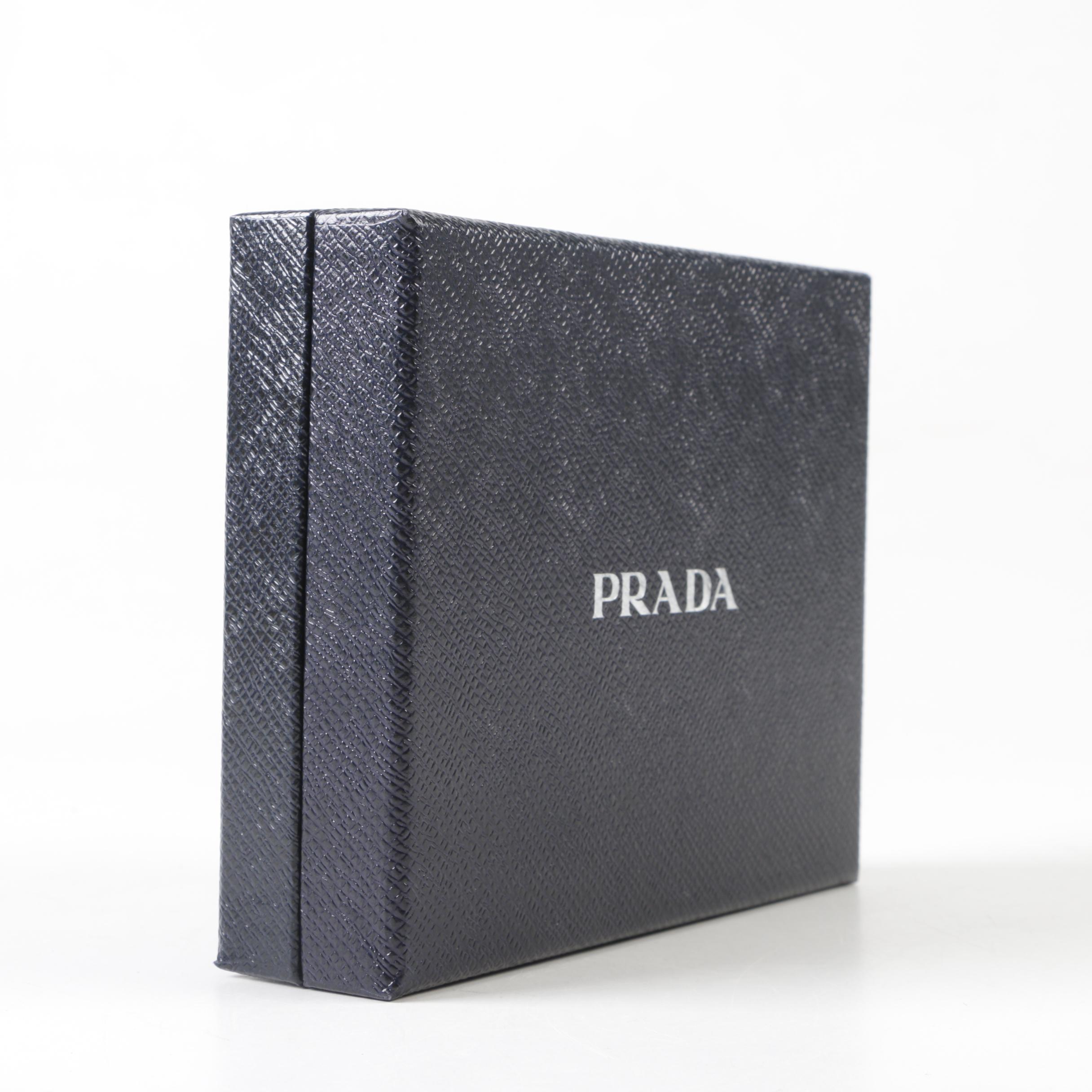 Prada Black Saffiano Leather Business Card or Credit Card Case, Made in Italy