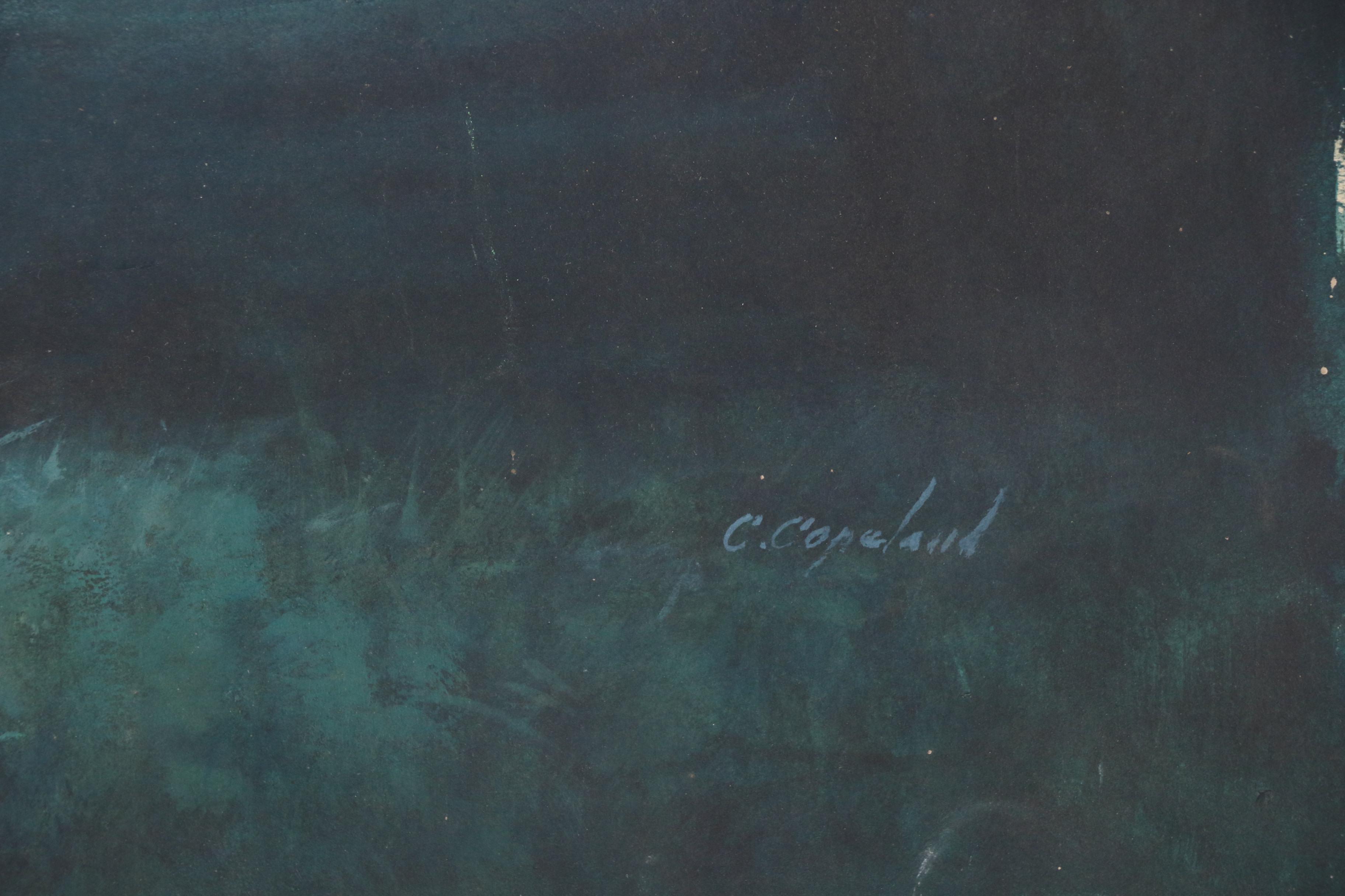 Charles W. Copeland Figural Gouache Illustration