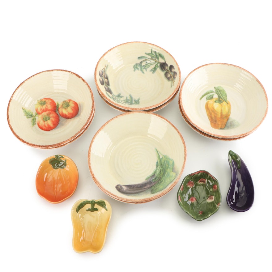 Williams-Sonoma "Jardin Potager" Salad Bowls and Collection Dishes