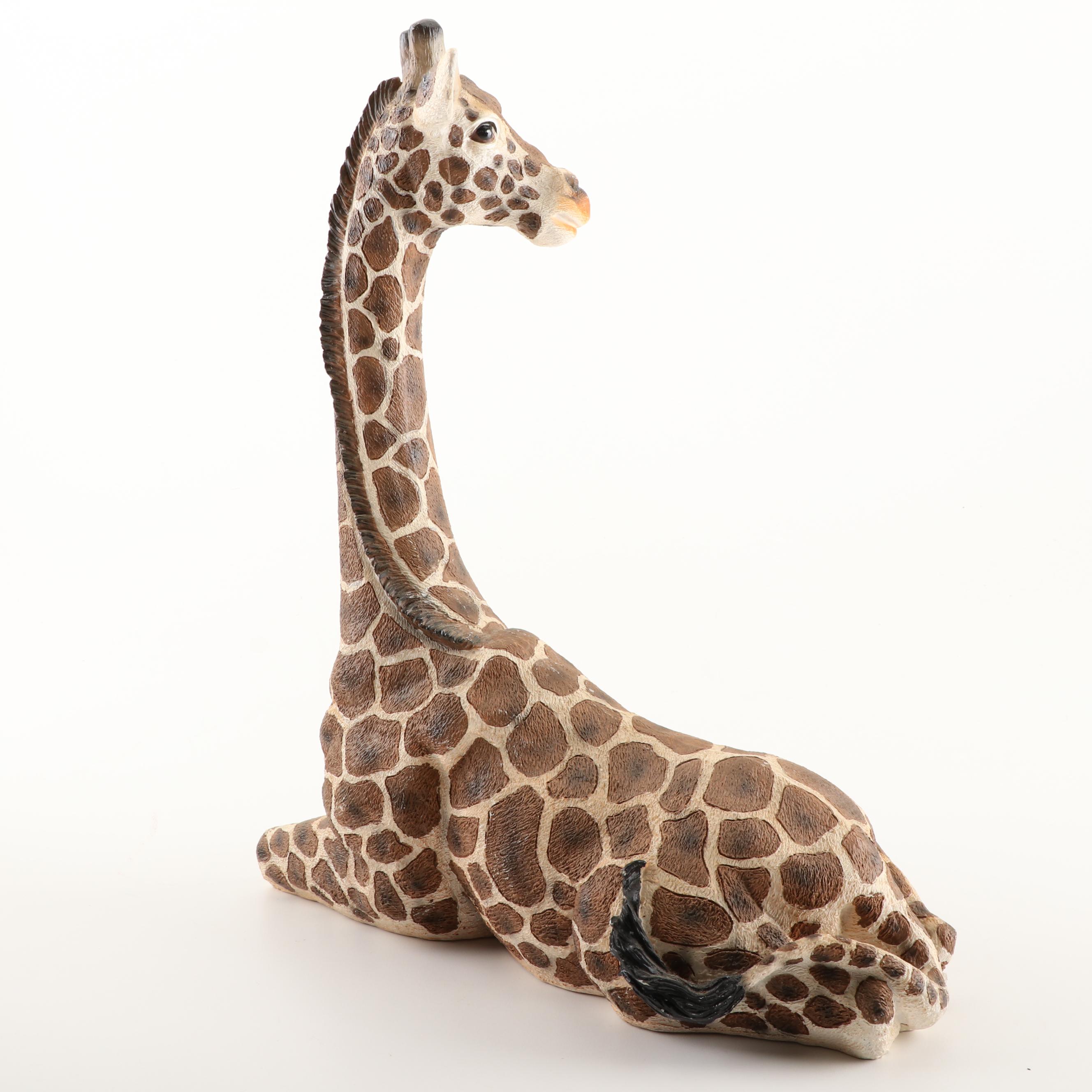 Giraffe and Zebra Resin Figurines