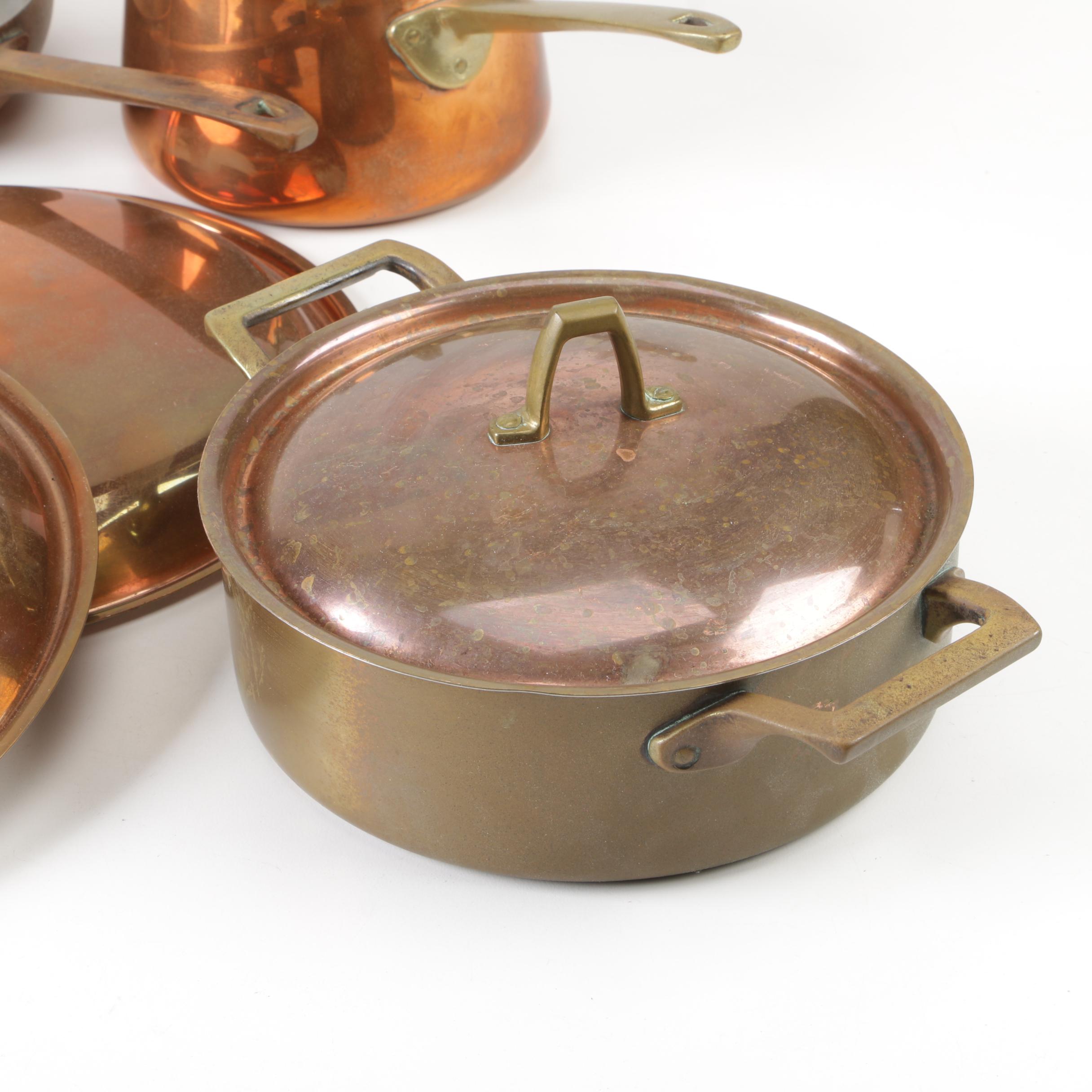 Paul Revere Copper Cookware, Limited Edition Sauce Pot and Lids