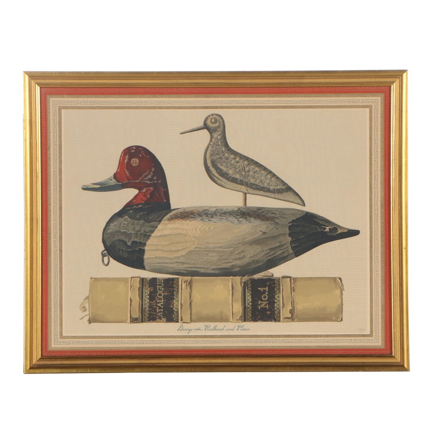 20th Century Serigraph after Allen Saalburg "Decoys & Redhead and Plover"