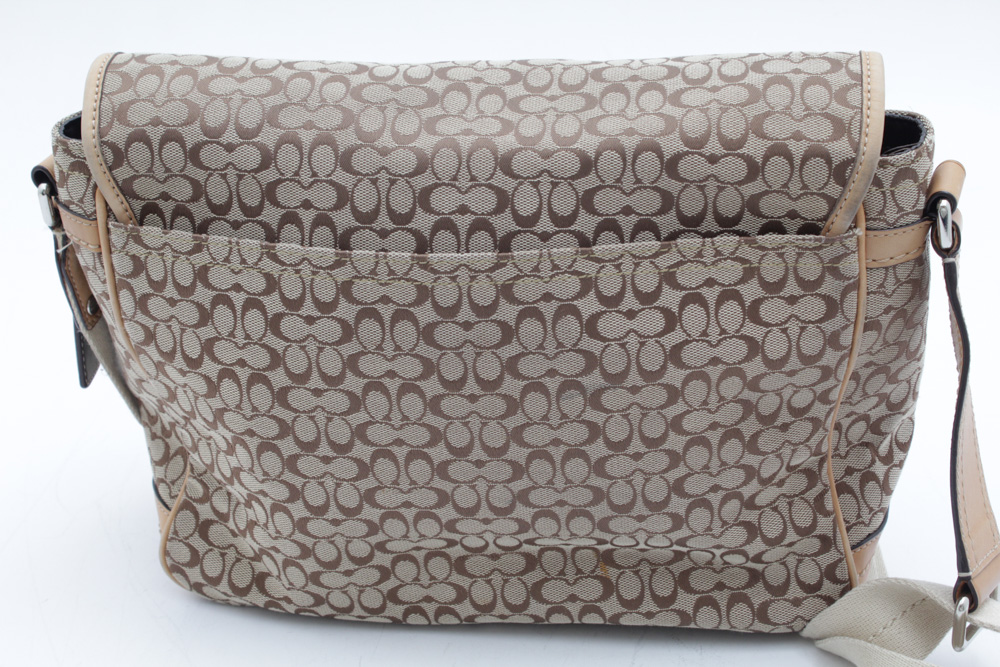 Coach Signature Canvas and Leather Crossbody Messenger Bag