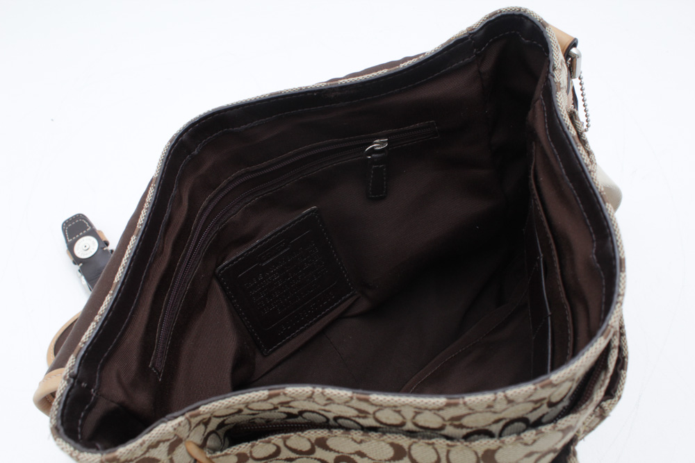 Coach Signature Canvas and Leather Crossbody Messenger Bag