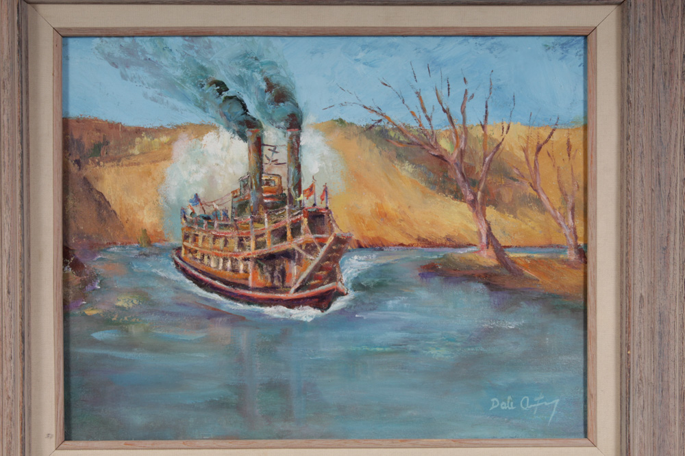 Riverboat Oil Painting