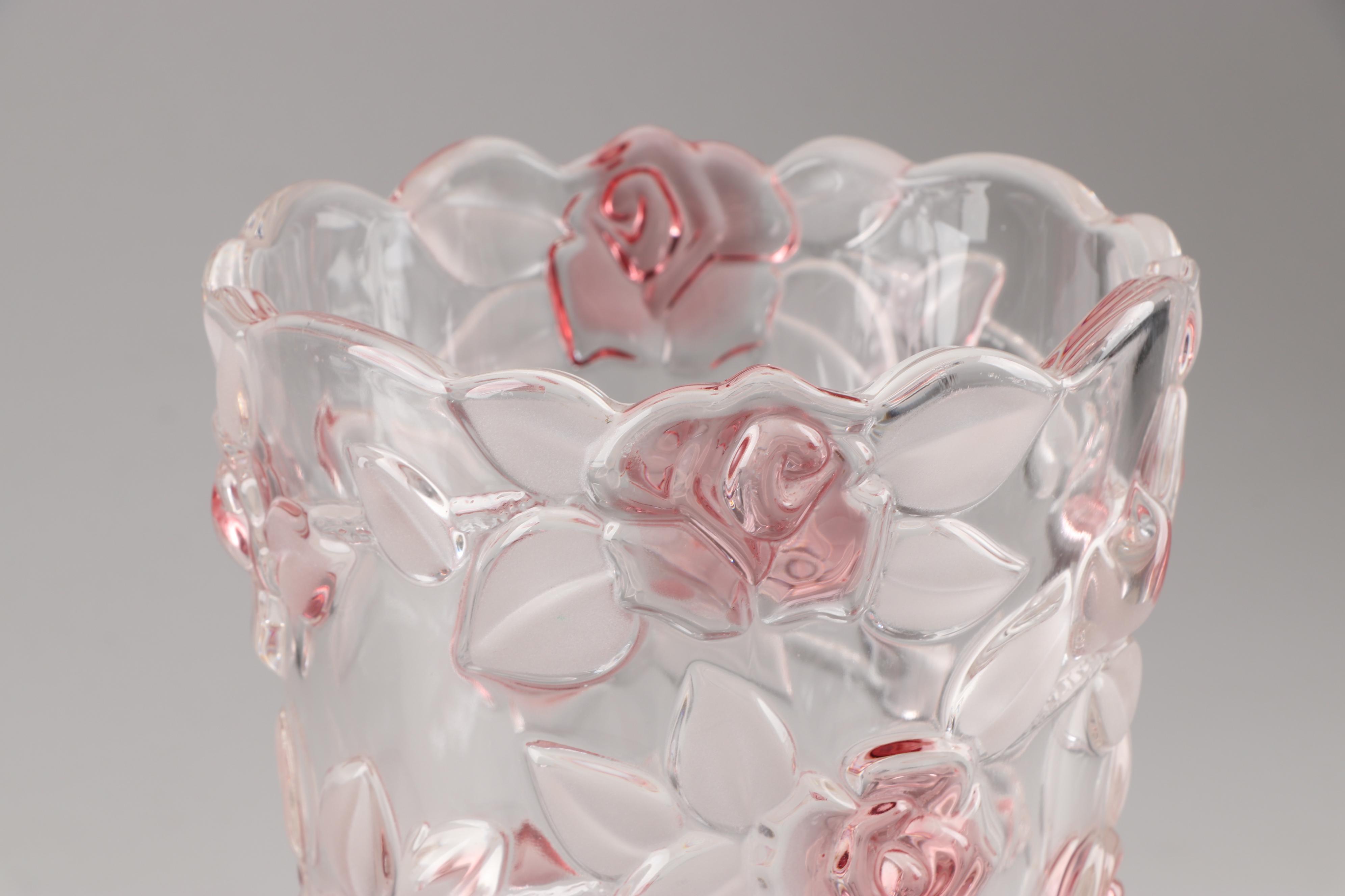Bella Rosa Pink Frost Vase by Mikasa