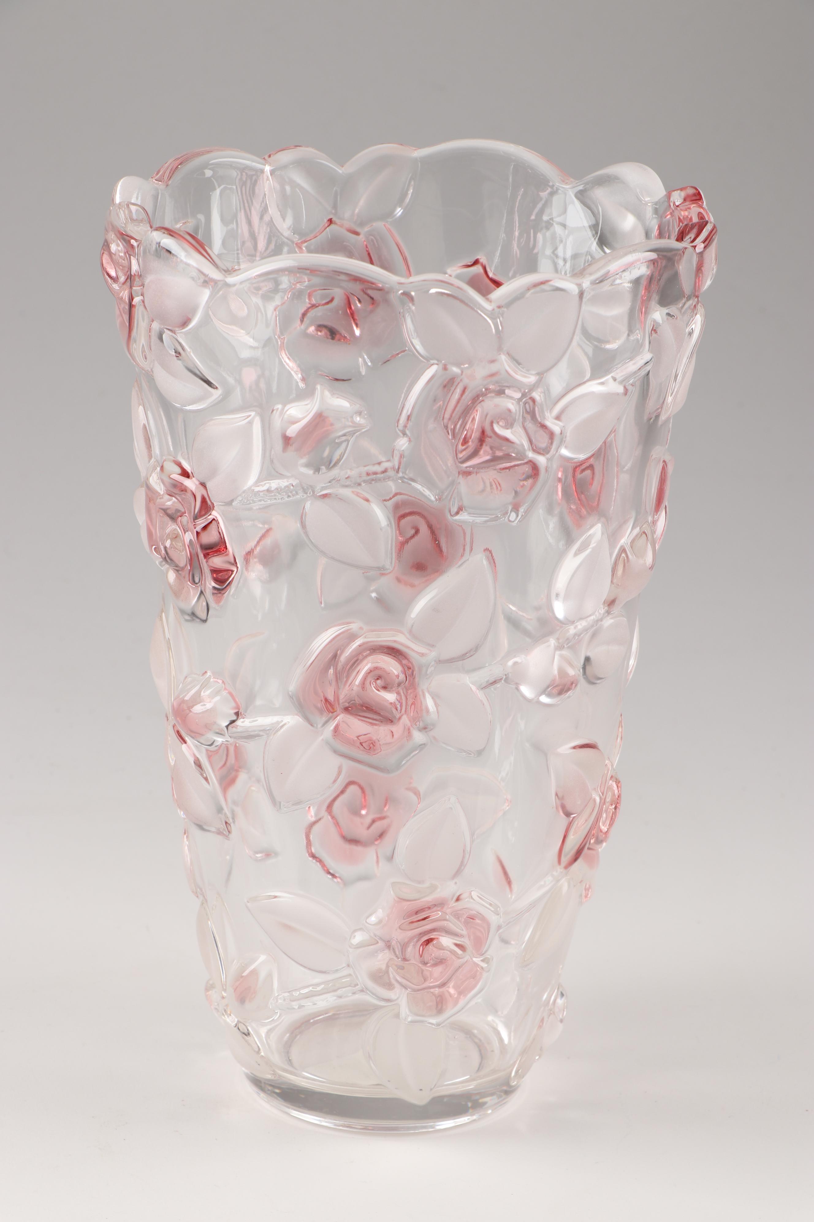 Bella Rosa Pink Frost Vase by Mikasa