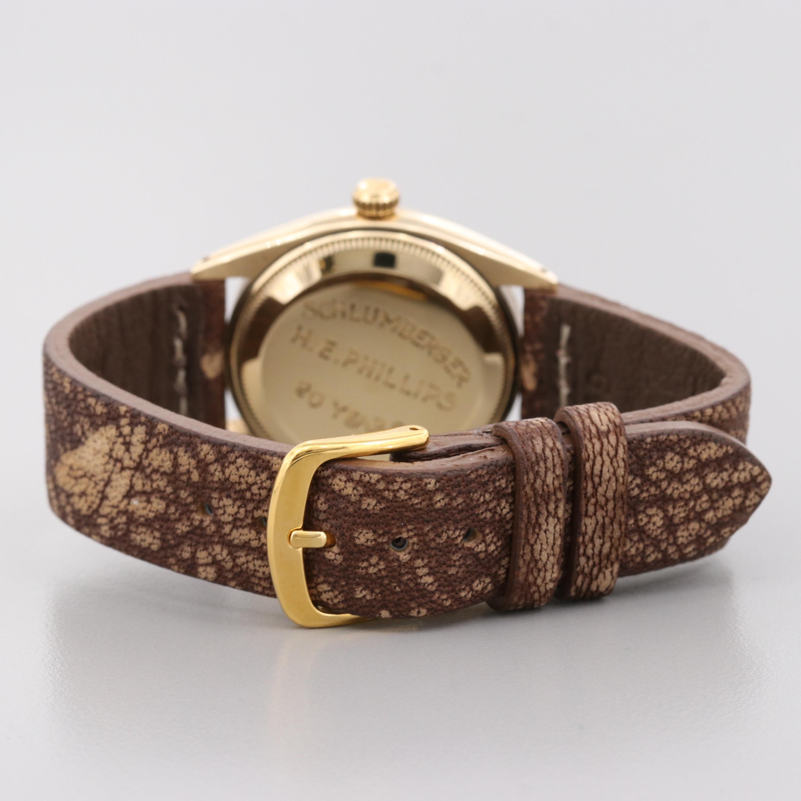 Vintage Rolex Oyster-Perpetual 14K Yellow Gold Watch