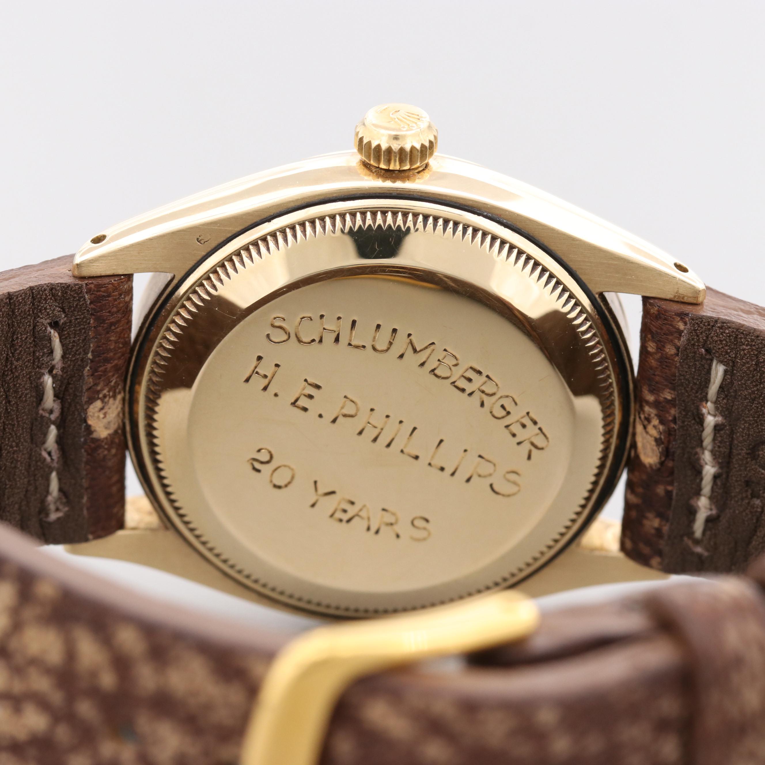 Vintage Rolex Oyster-Perpetual 14K Yellow Gold Watch