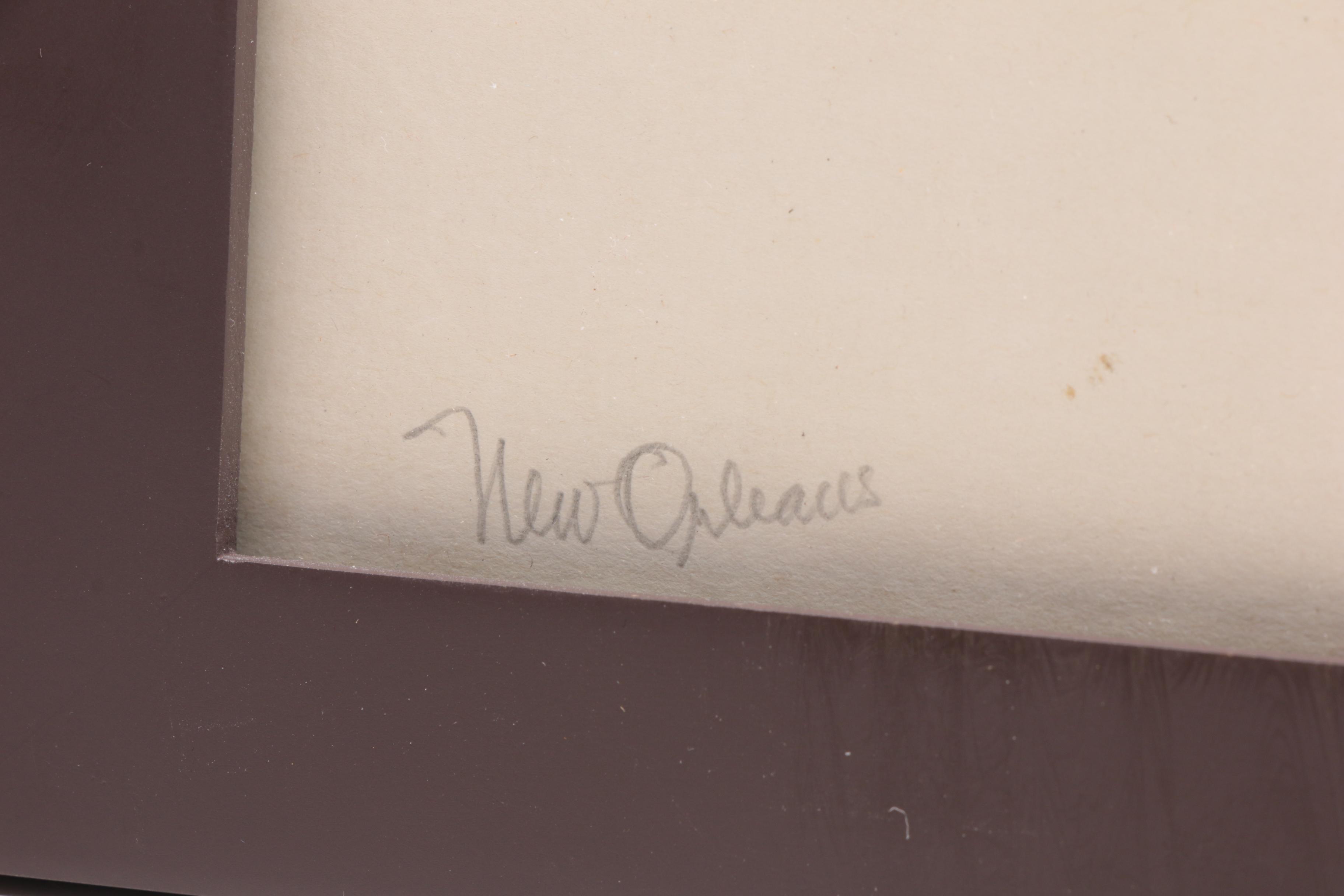 Paul Ashbrook Etching "New Orleans, Lafitte's Forge"