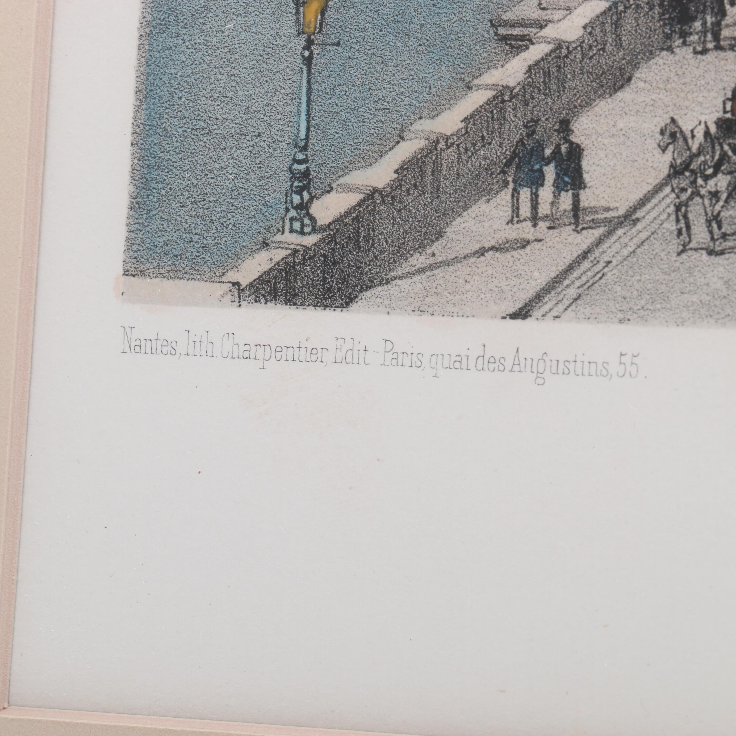 Lithograph after Von Philippe Benoist "Paris Dans Sa Splendeur"