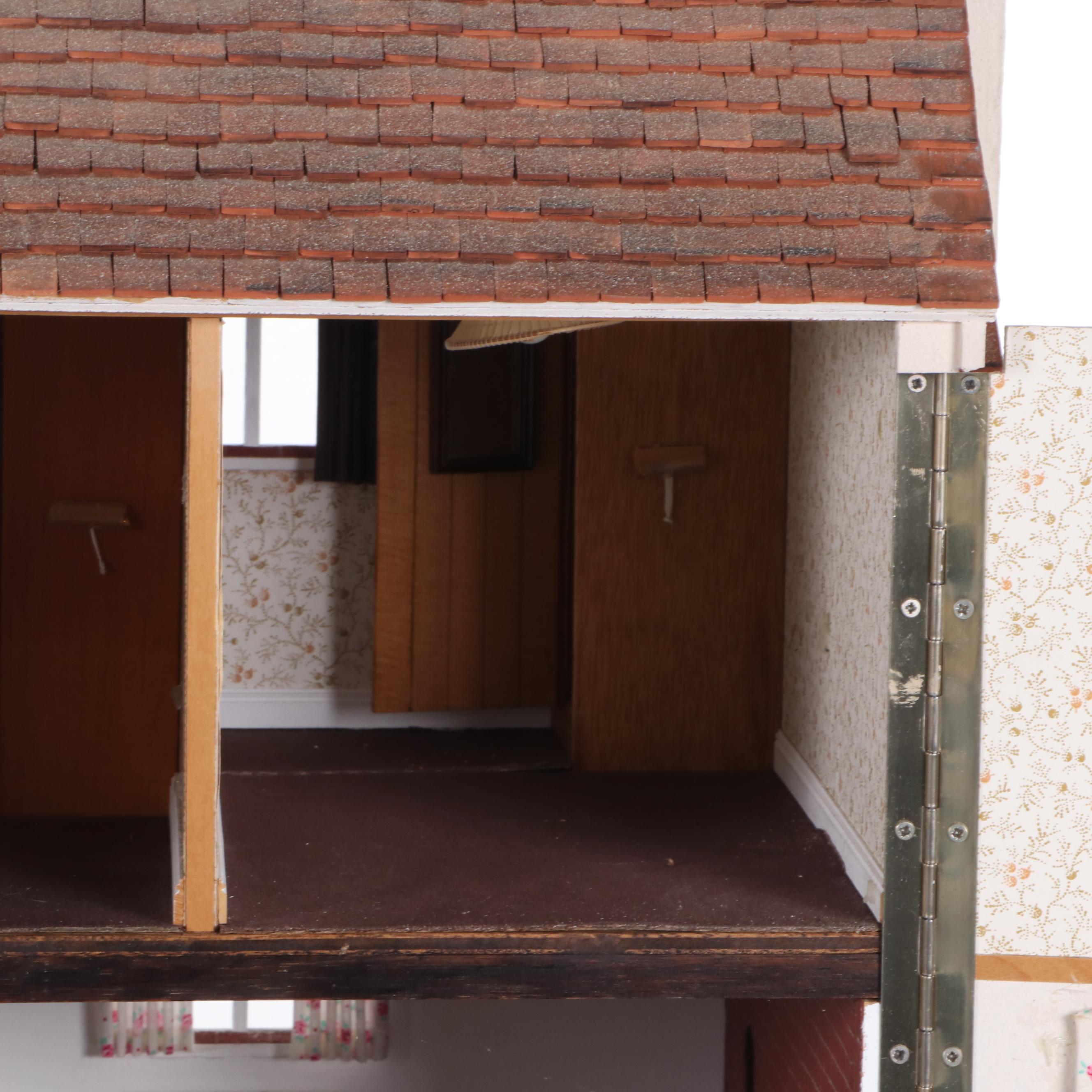 English Cottage Dollhouse with Miniatures