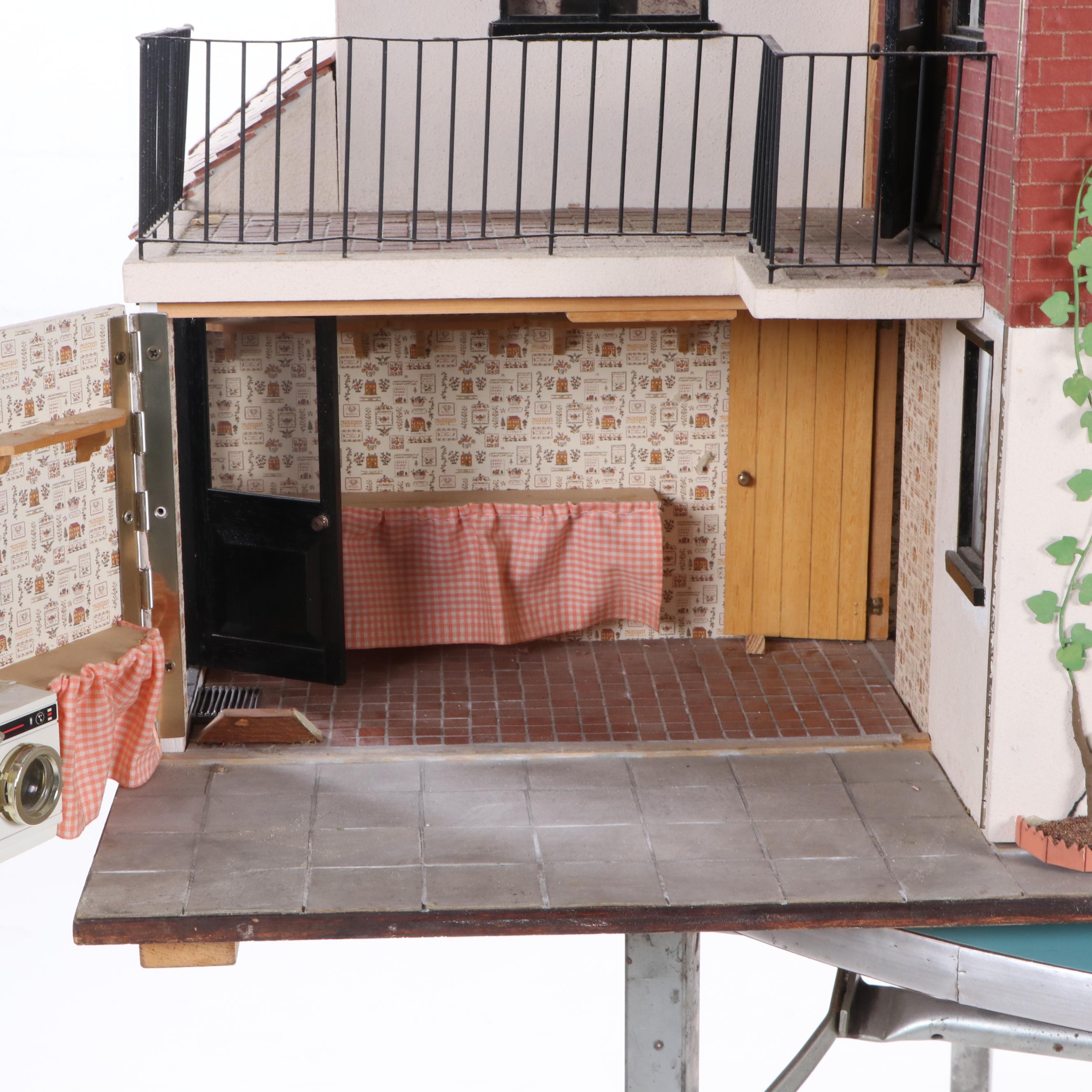 English Cottage Dollhouse with Miniatures