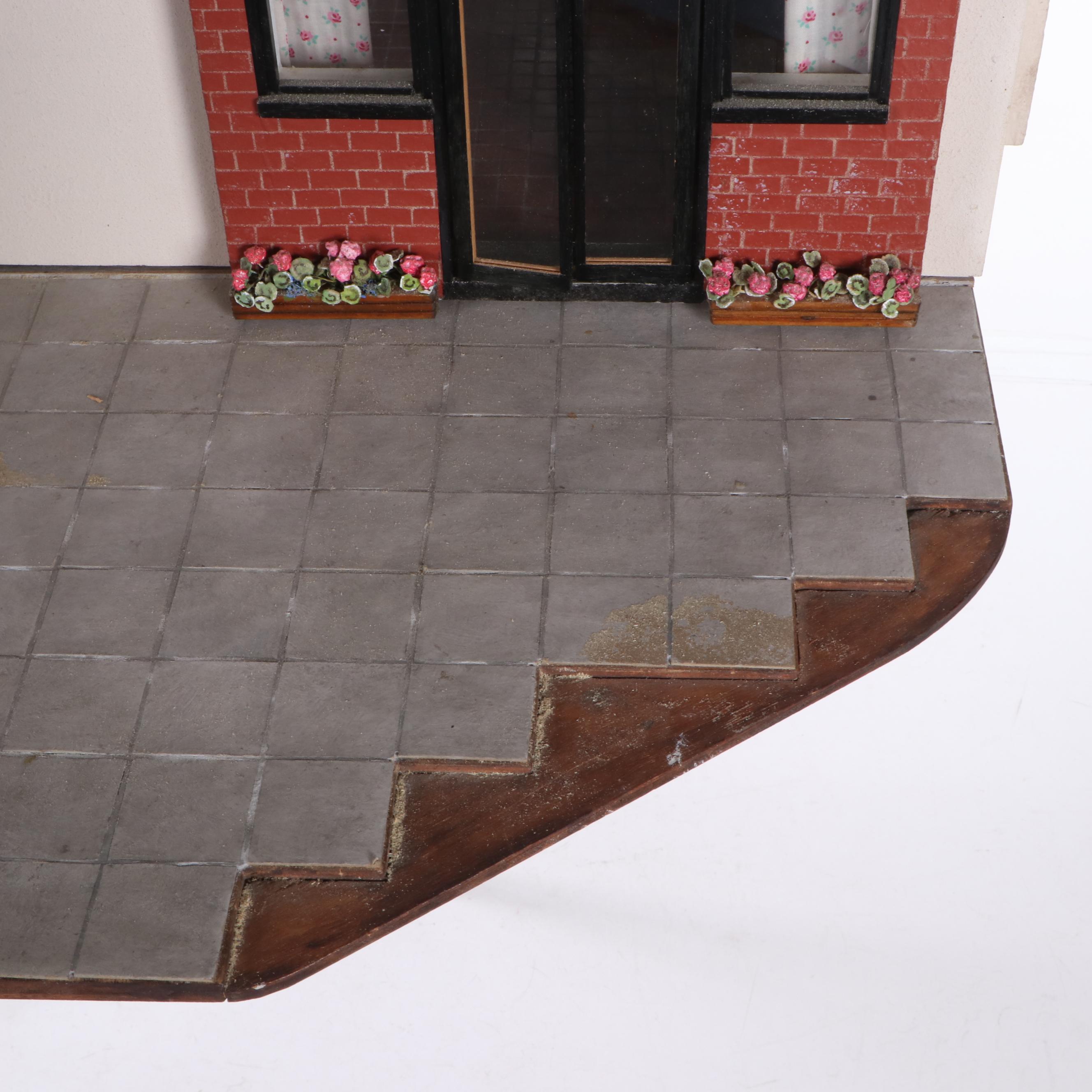 English Cottage Dollhouse with Miniatures