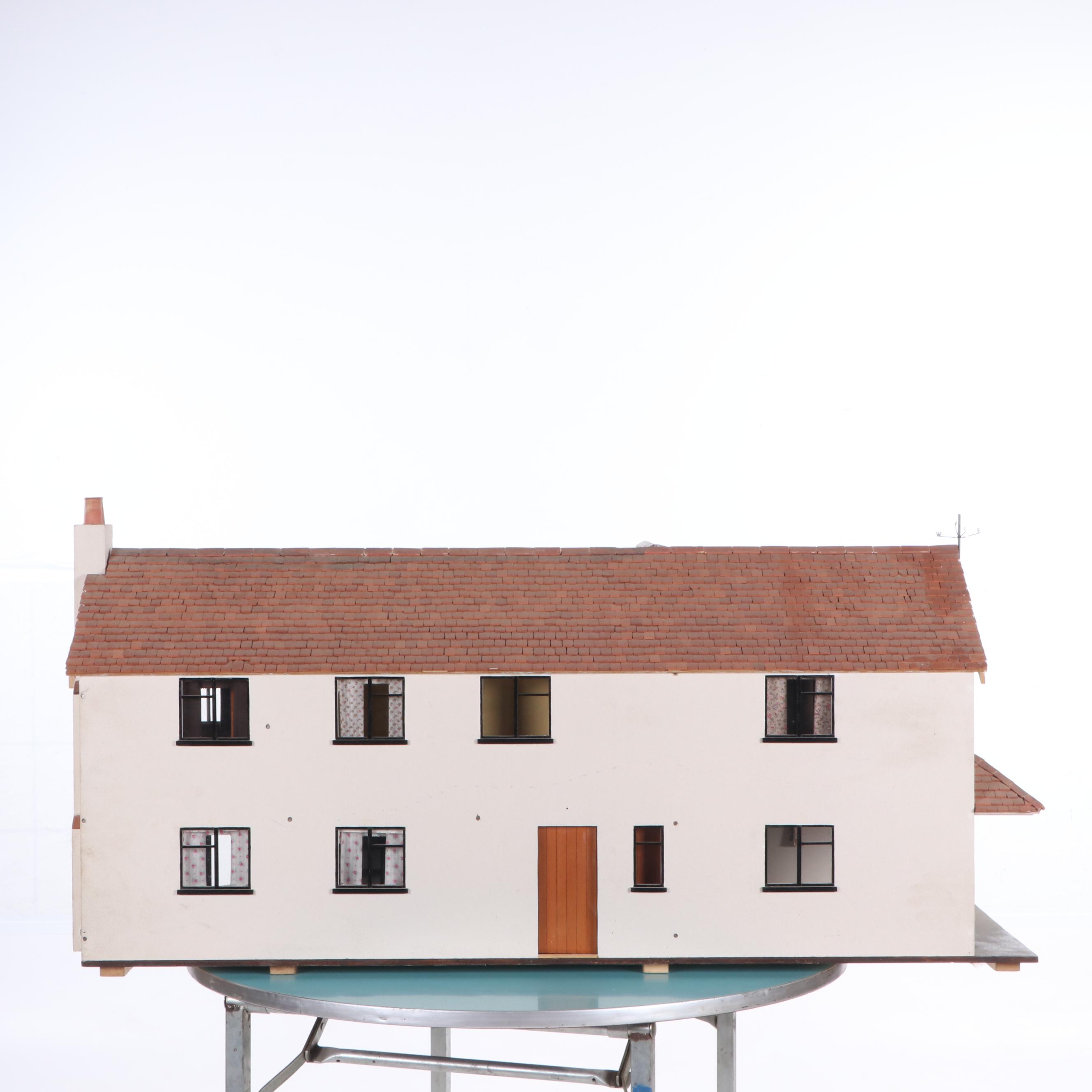 English Cottage Dollhouse with Miniatures