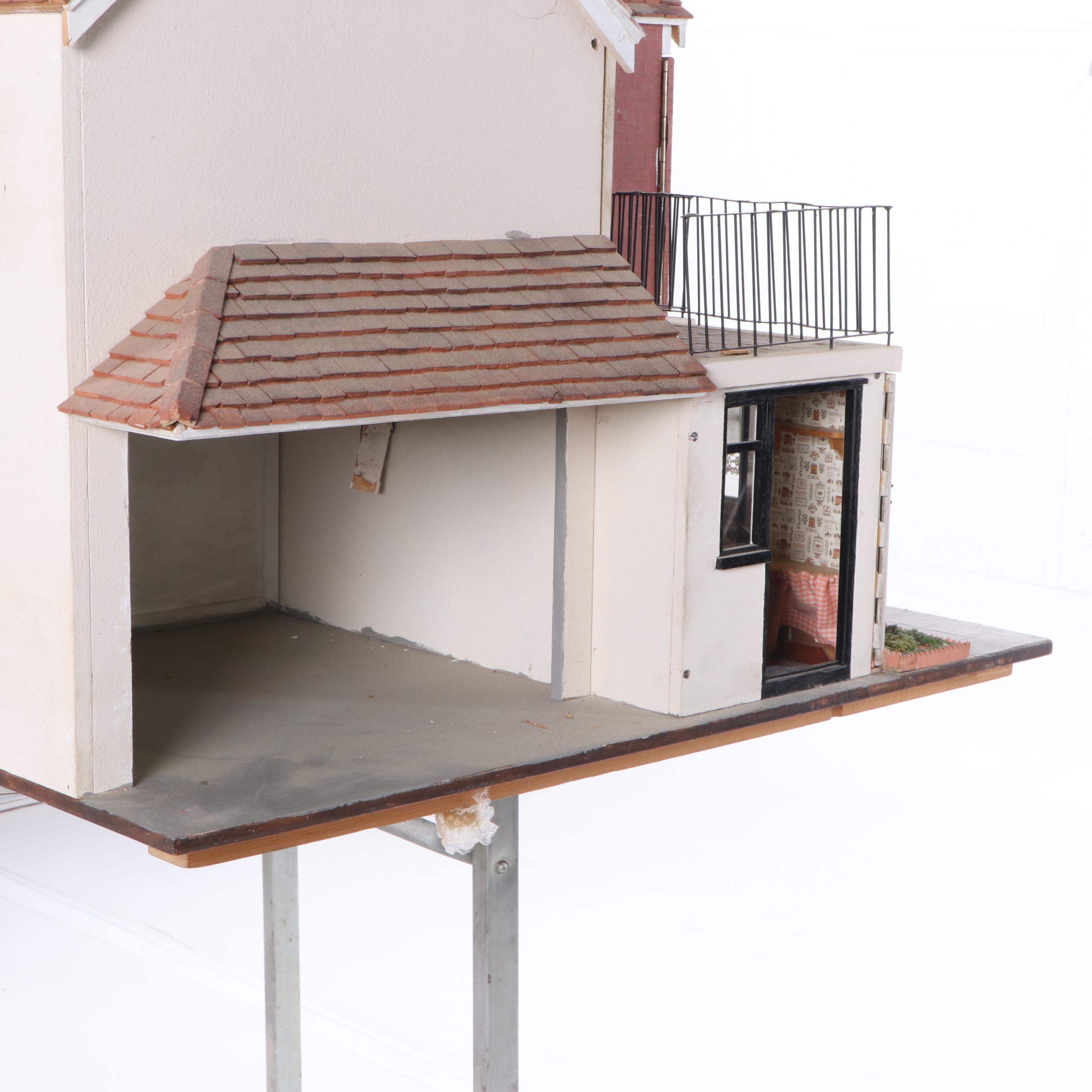 English Cottage Dollhouse with Miniatures