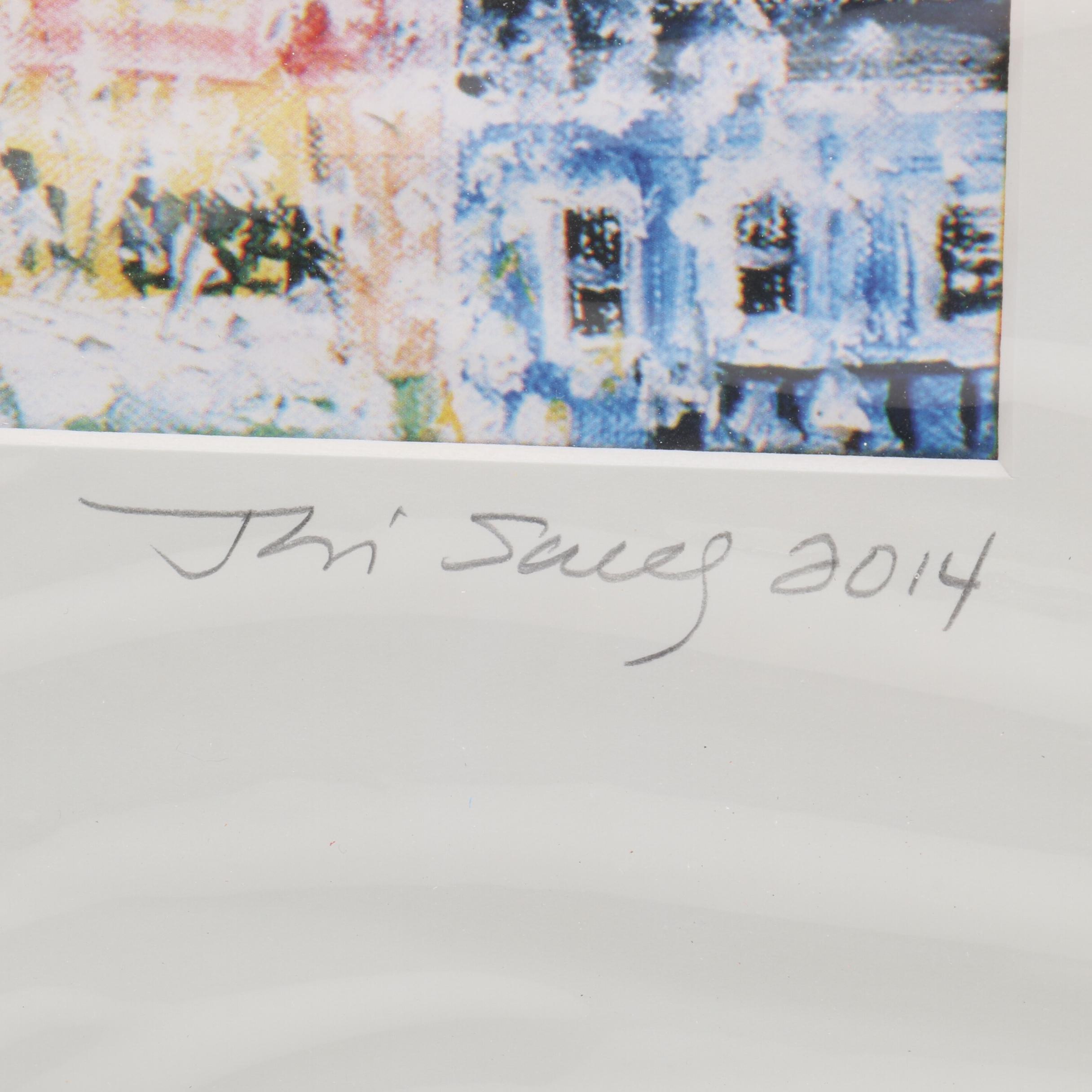 Thailene Jon Scully Offset Lithograph from Original Painting "Winter Storm, NYC"