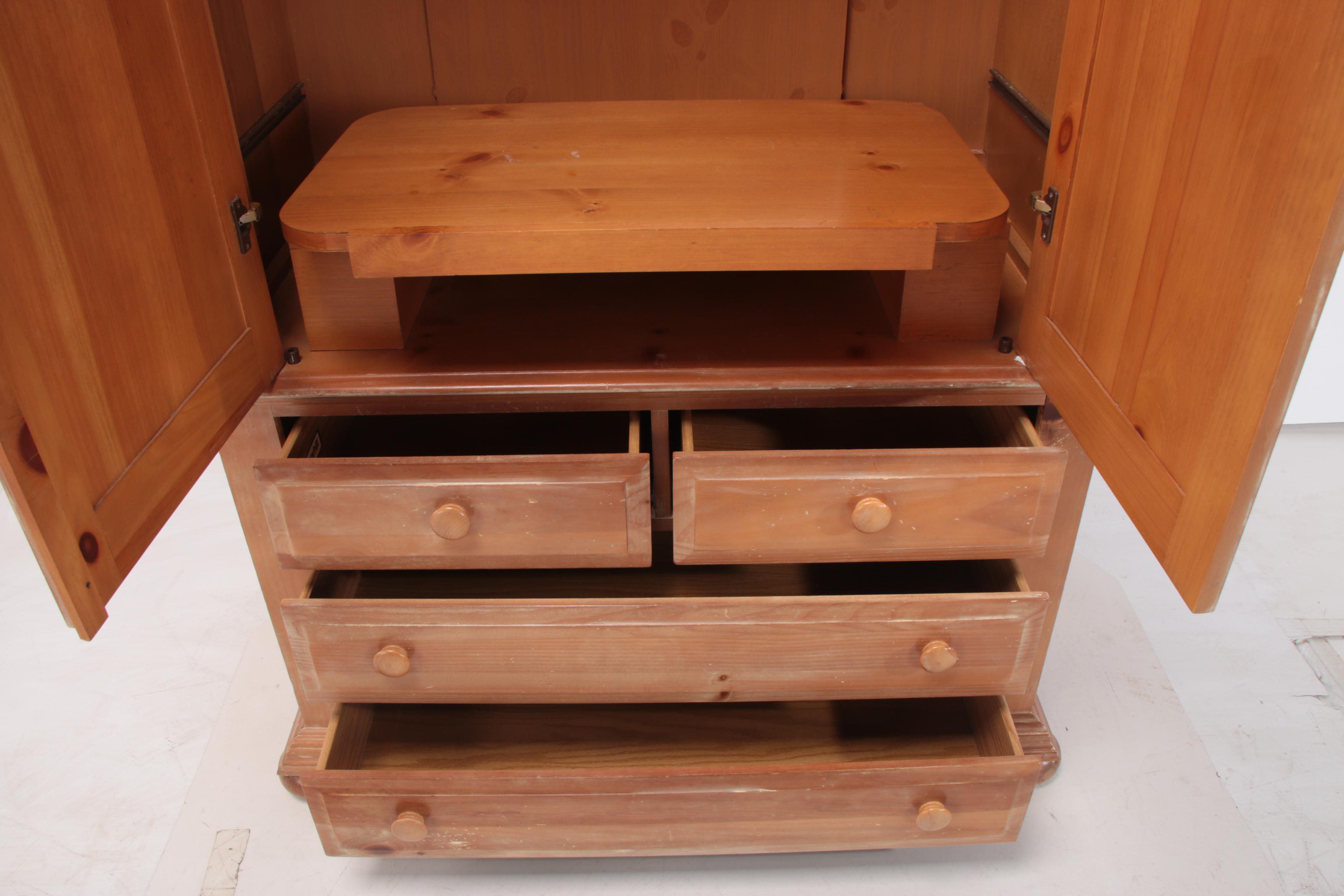 Broyhill Furniture French Provincial Style Pine Media Armoire