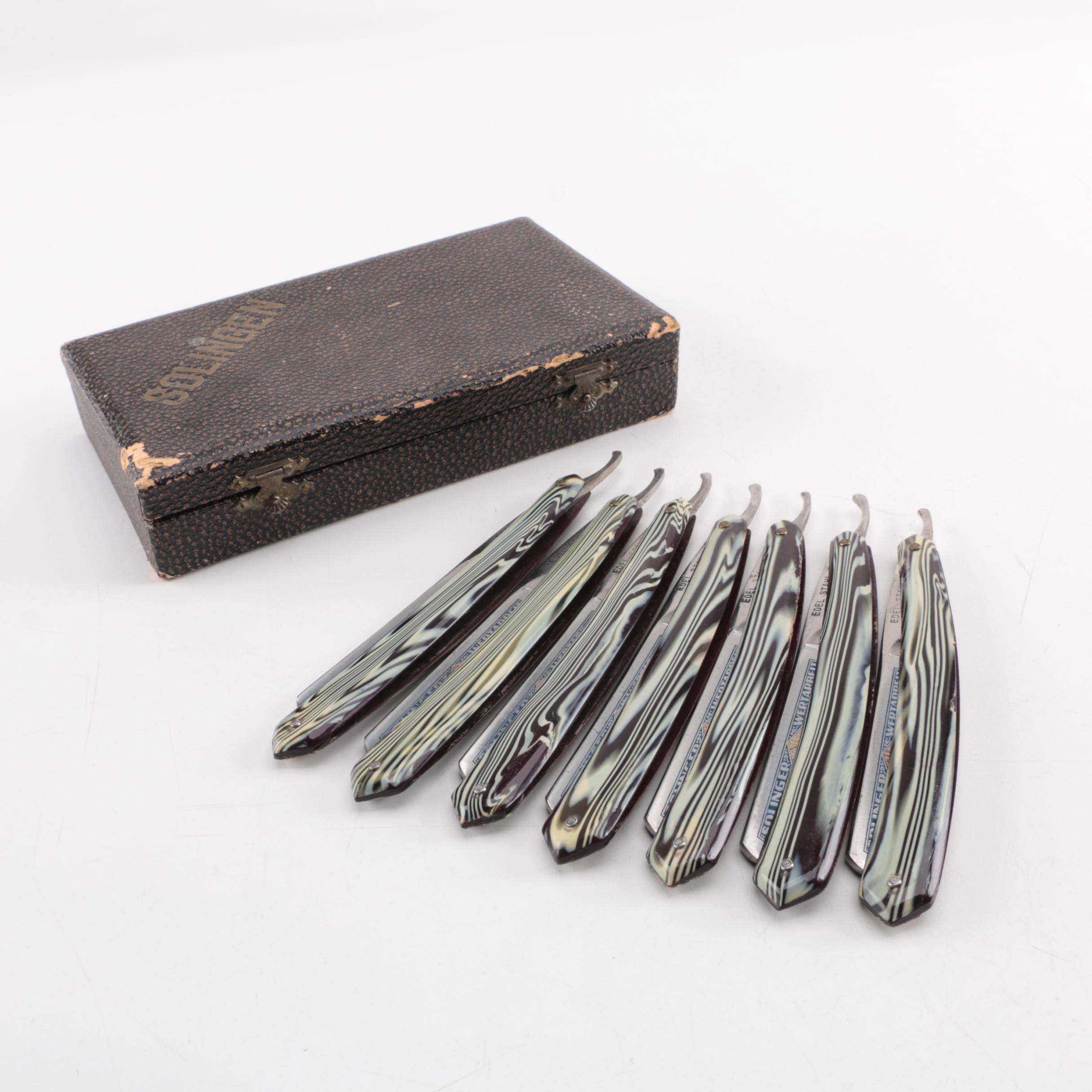 Solingen Seven Day Straight Razor Set with Presentation Case