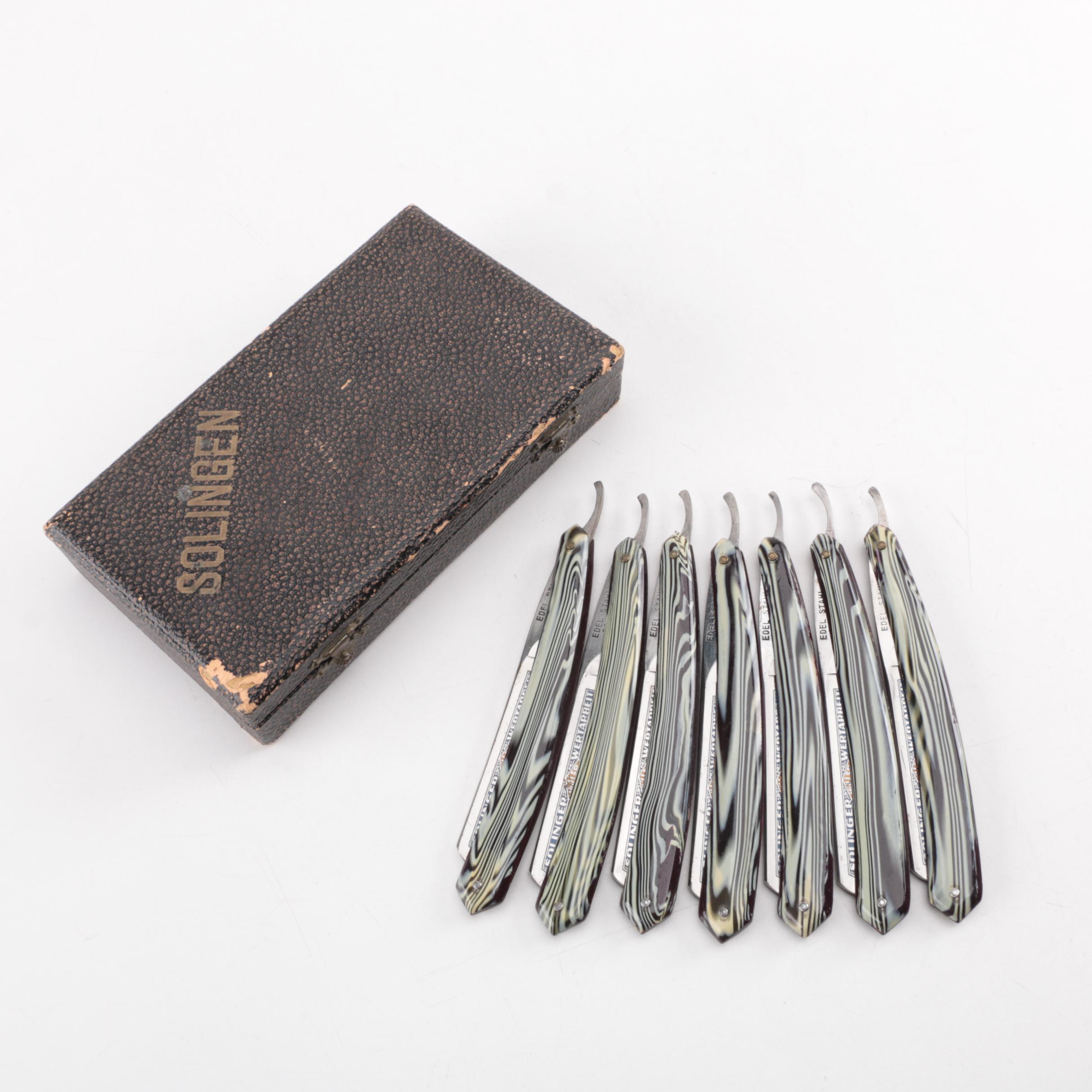 Solingen Seven Day Straight Razor Set with Presentation Case