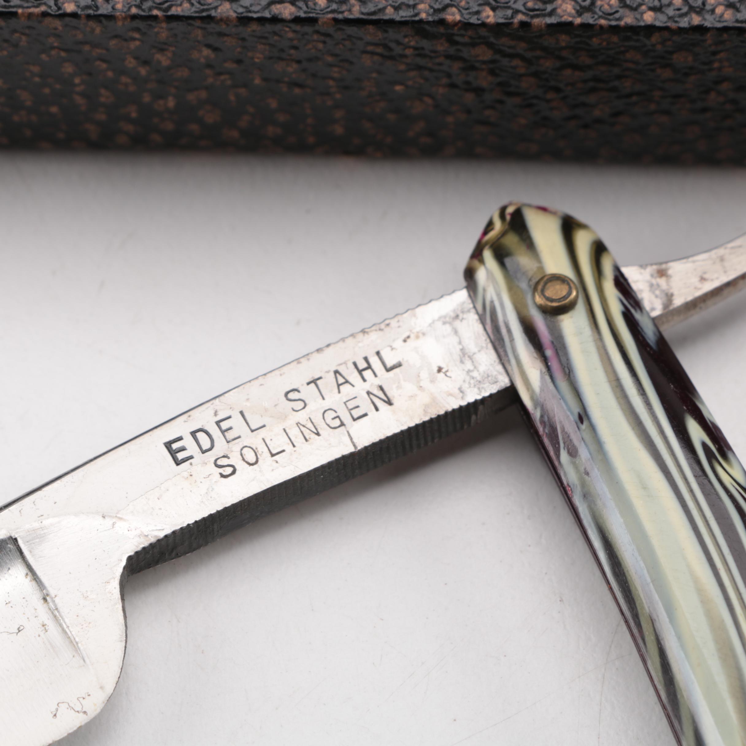 Solingen Seven Day Straight Razor Set with Presentation Case