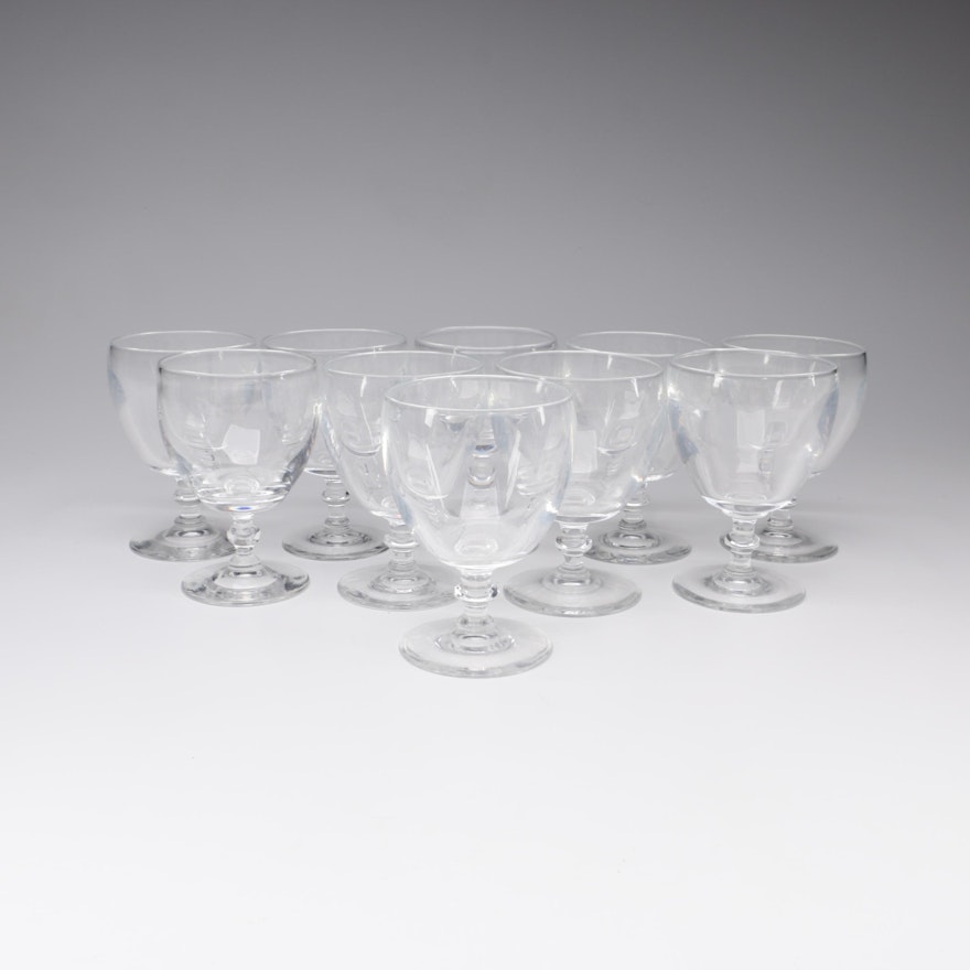 Steuben Art Glass Water Goblets, Mid-Century