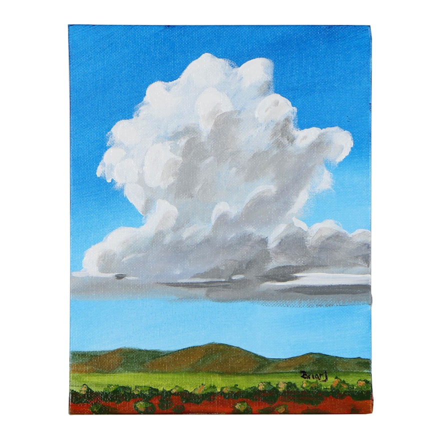 Brian Johnpeer Acrylic Painting "Thunder Cloud"
