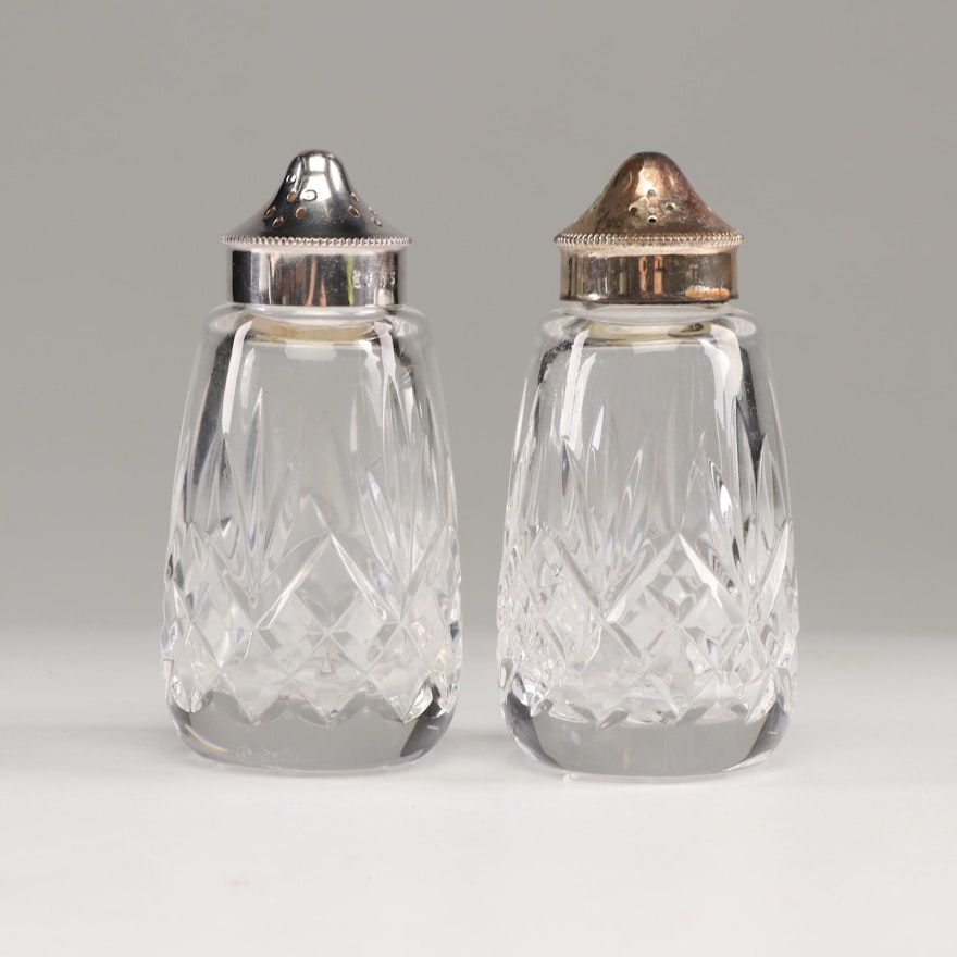 Waterford "Lismore" Lead Glass Salt and Pepper Shakers