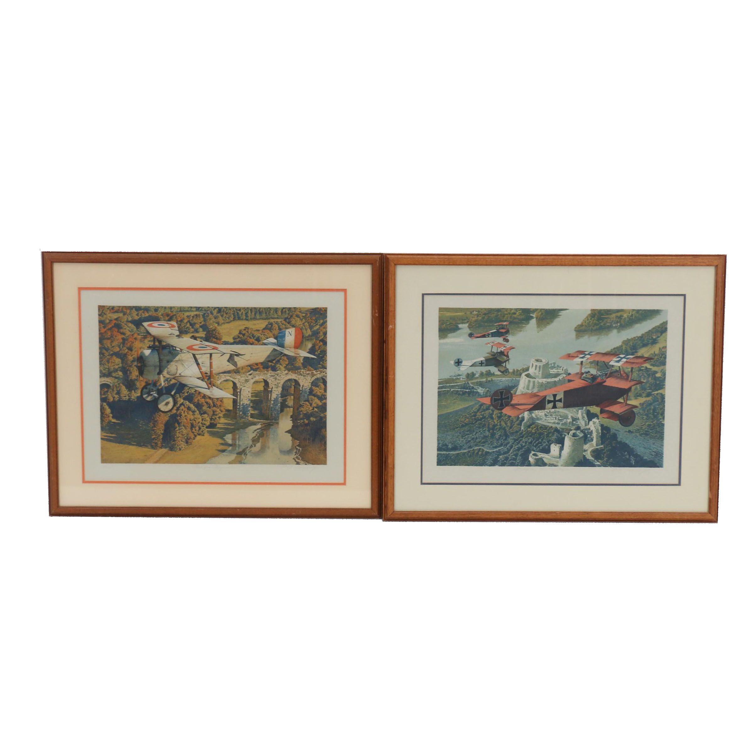 Merv Corning Limited Edition Airplane Color Lithographs