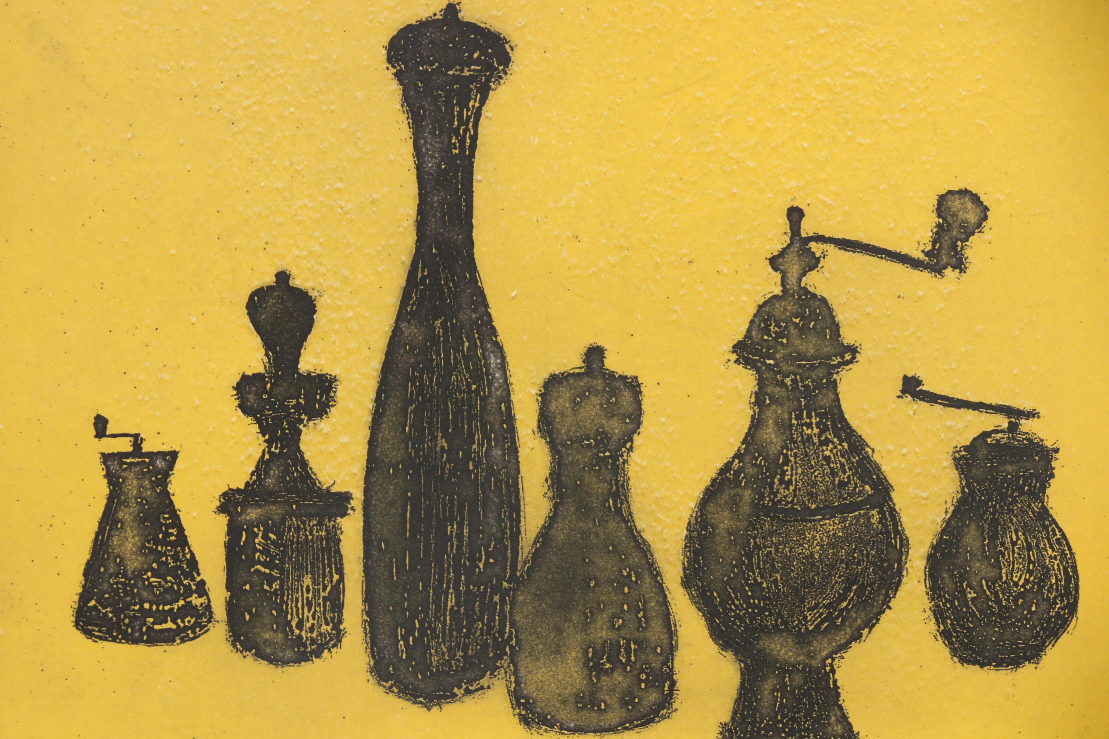 Francis Kelly Limited Edition Etching "Pepper Grinders"