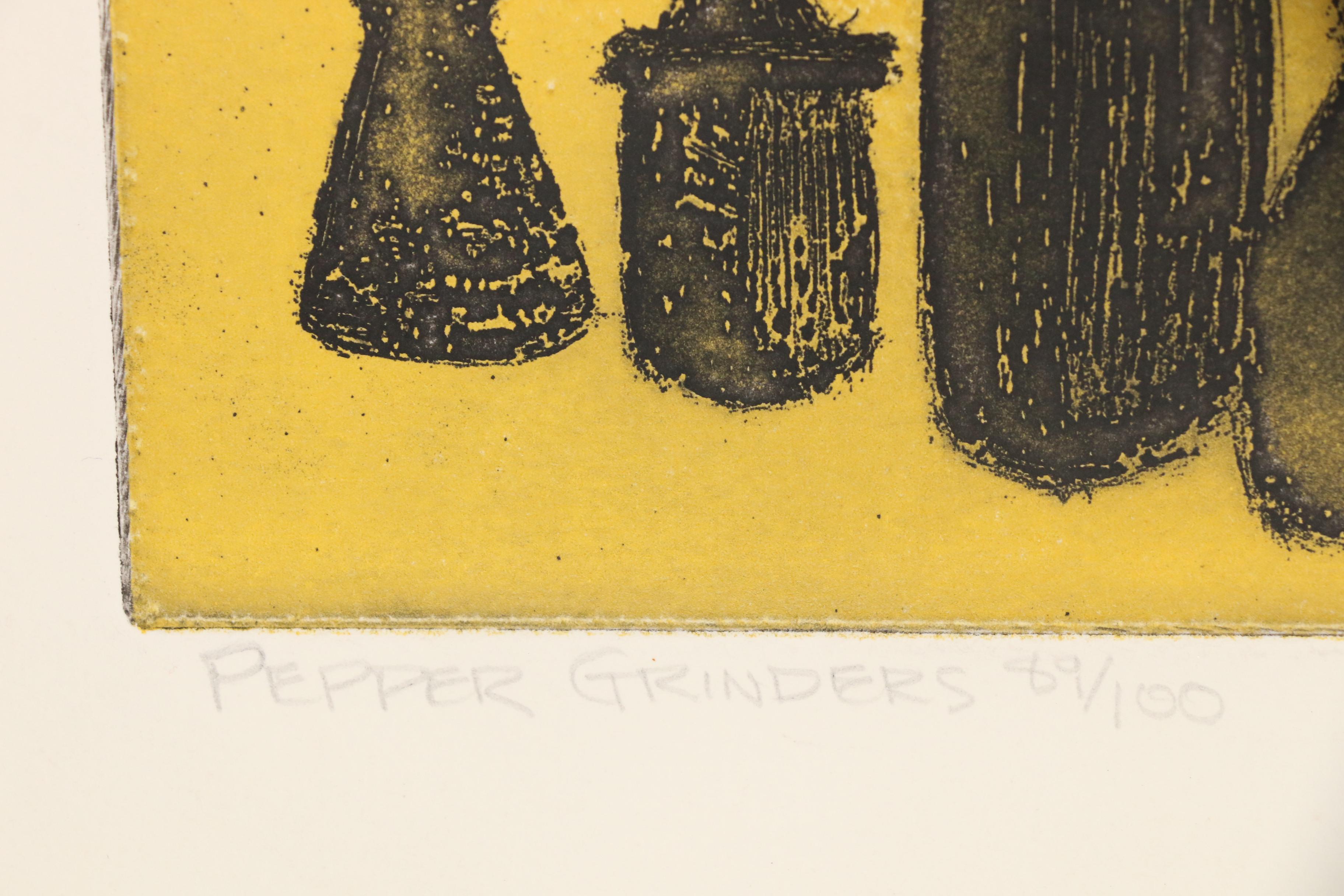 Francis Kelly Limited Edition Etching "Pepper Grinders"