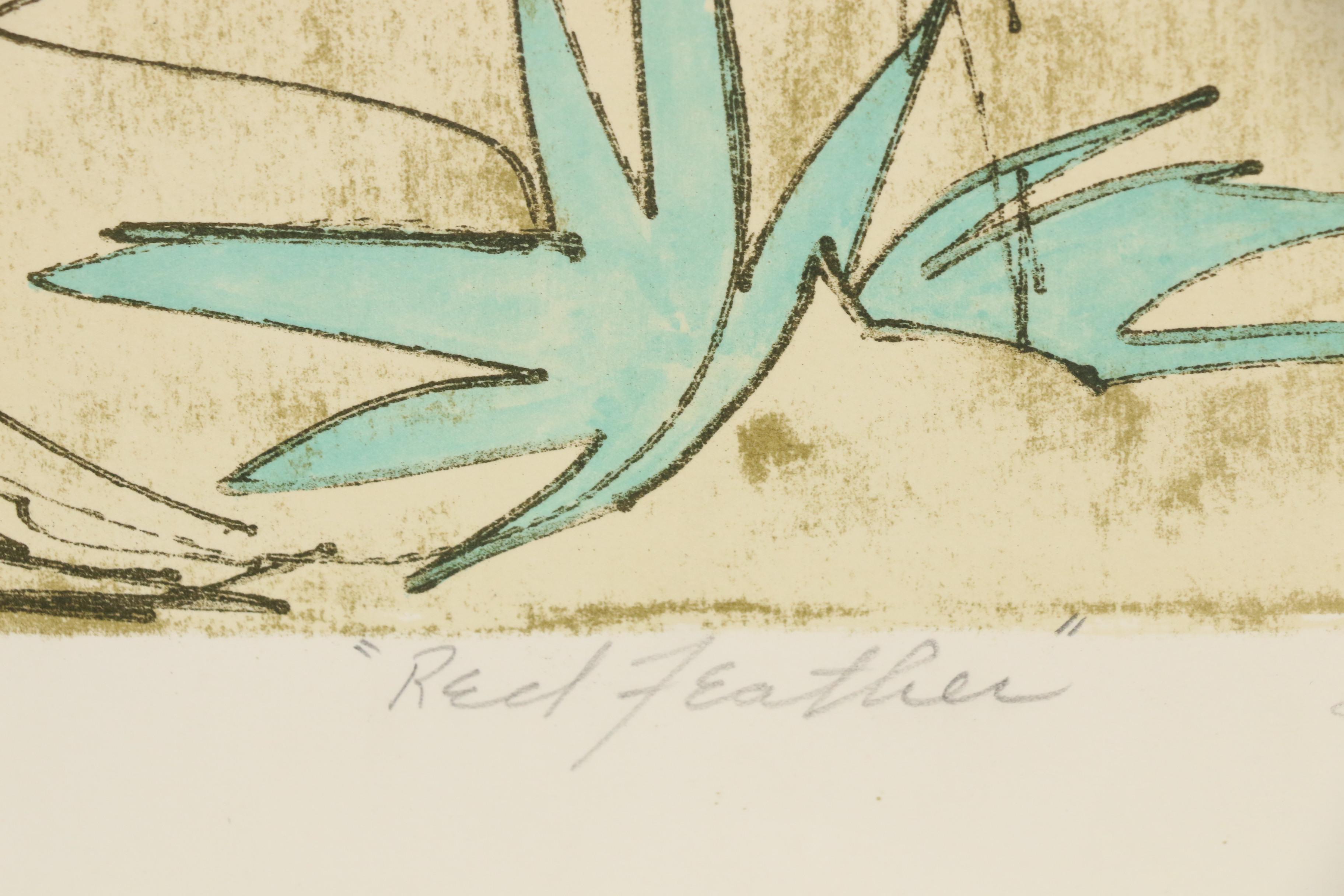 Ernest Leroy "Lobo" Nocho Artist's Proof Lithograph "Red Feather"