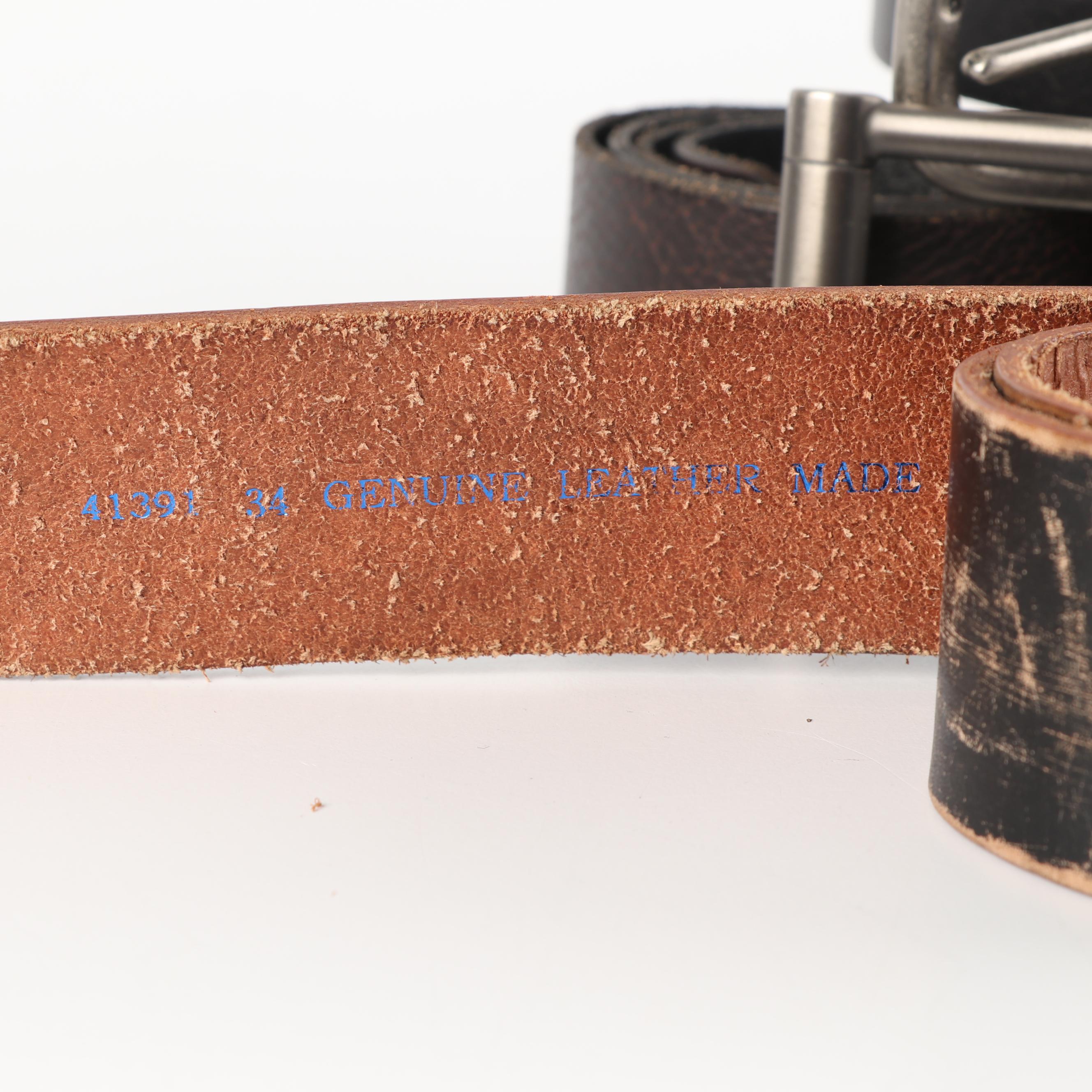Men's Belts Including Prada, Tony Lama, J.Crew, Aldo and Levi's