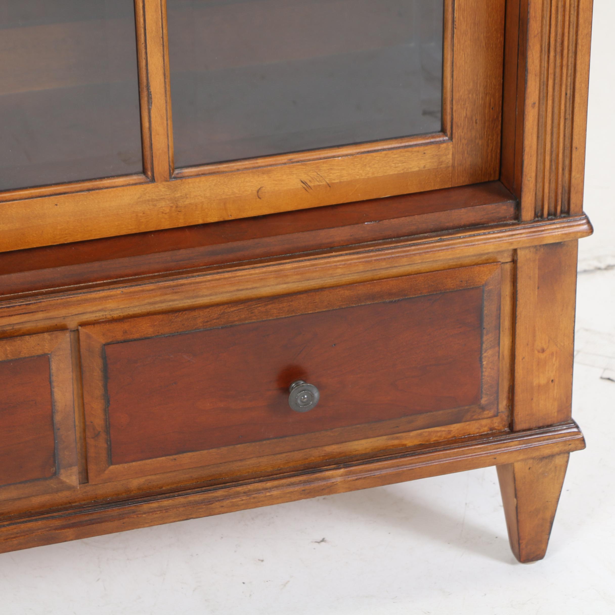 Ethan Allen Mahogany and Cherry "Ashton" Curio Cabinet