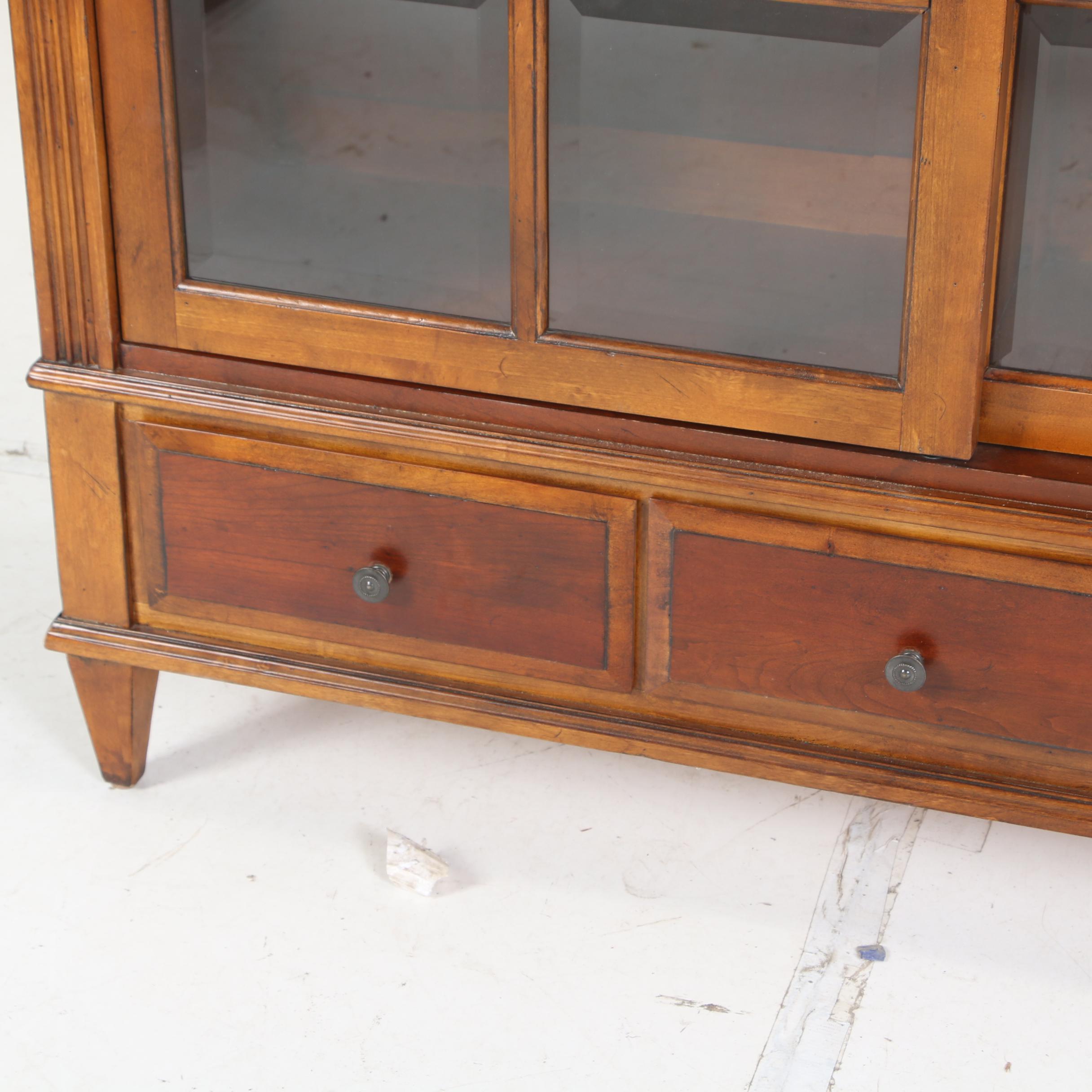 Ethan Allen Mahogany and Cherry "Ashton" Curio Cabinet