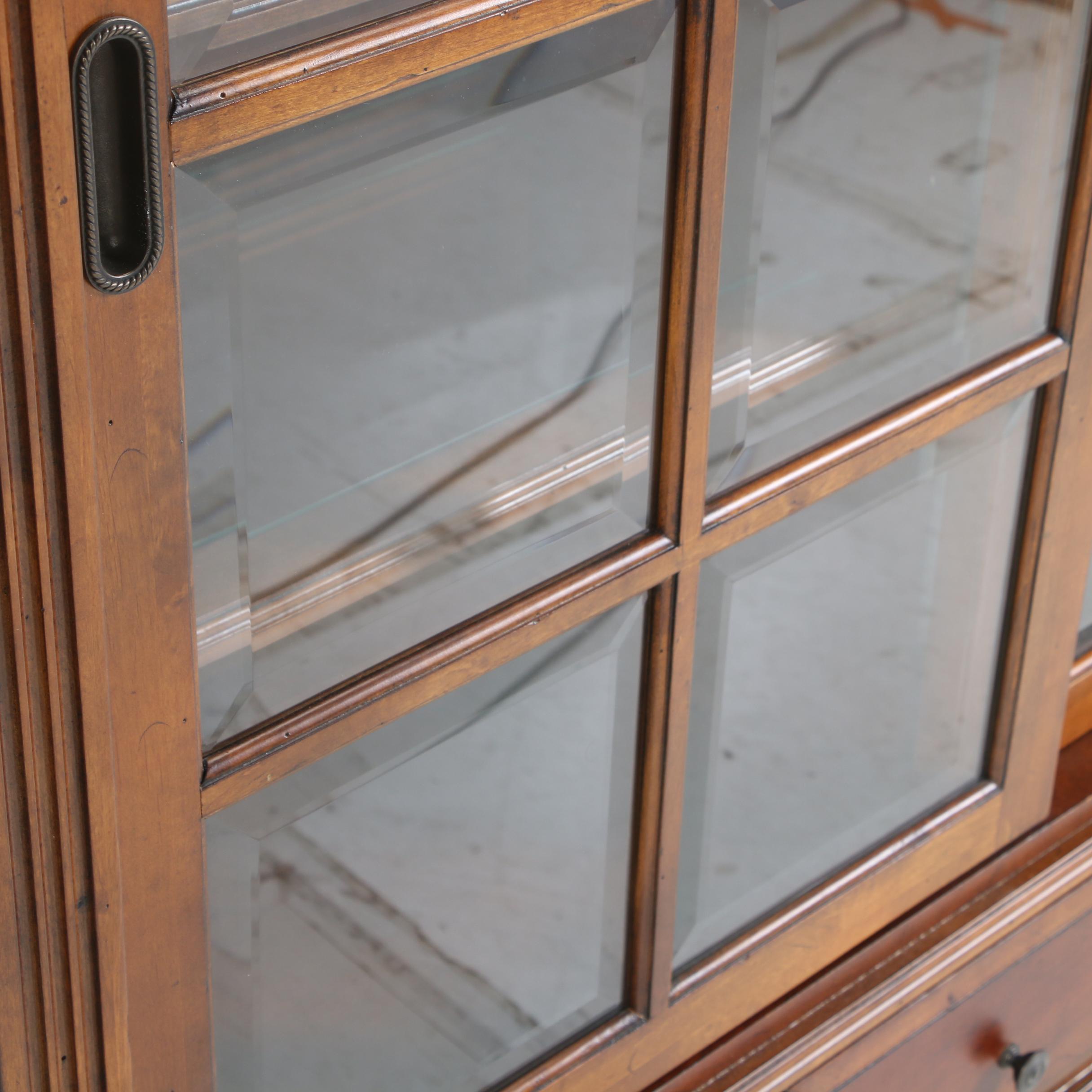 Ethan Allen Mahogany and Cherry "Ashton" Curio Cabinet