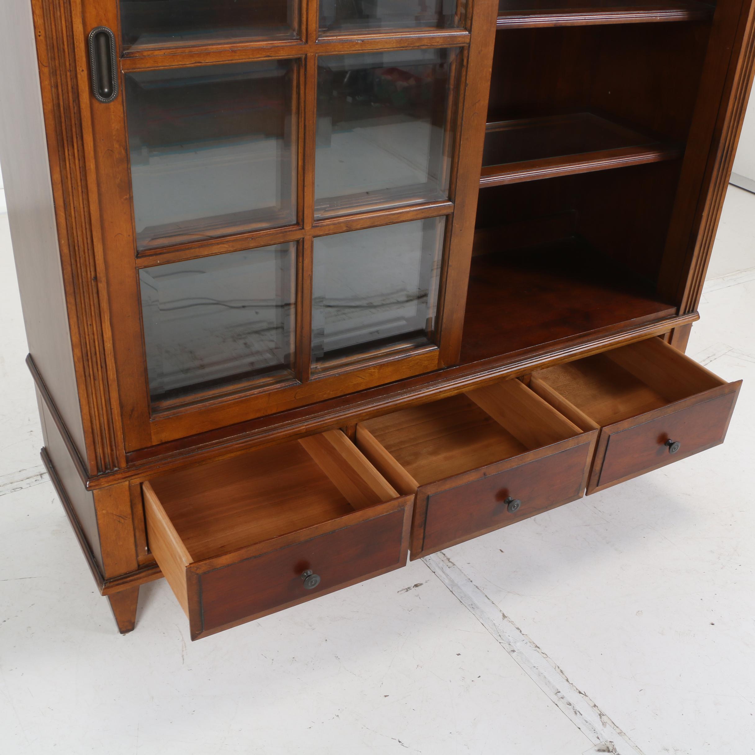 Ethan Allen Mahogany and Cherry "Ashton" Curio Cabinet