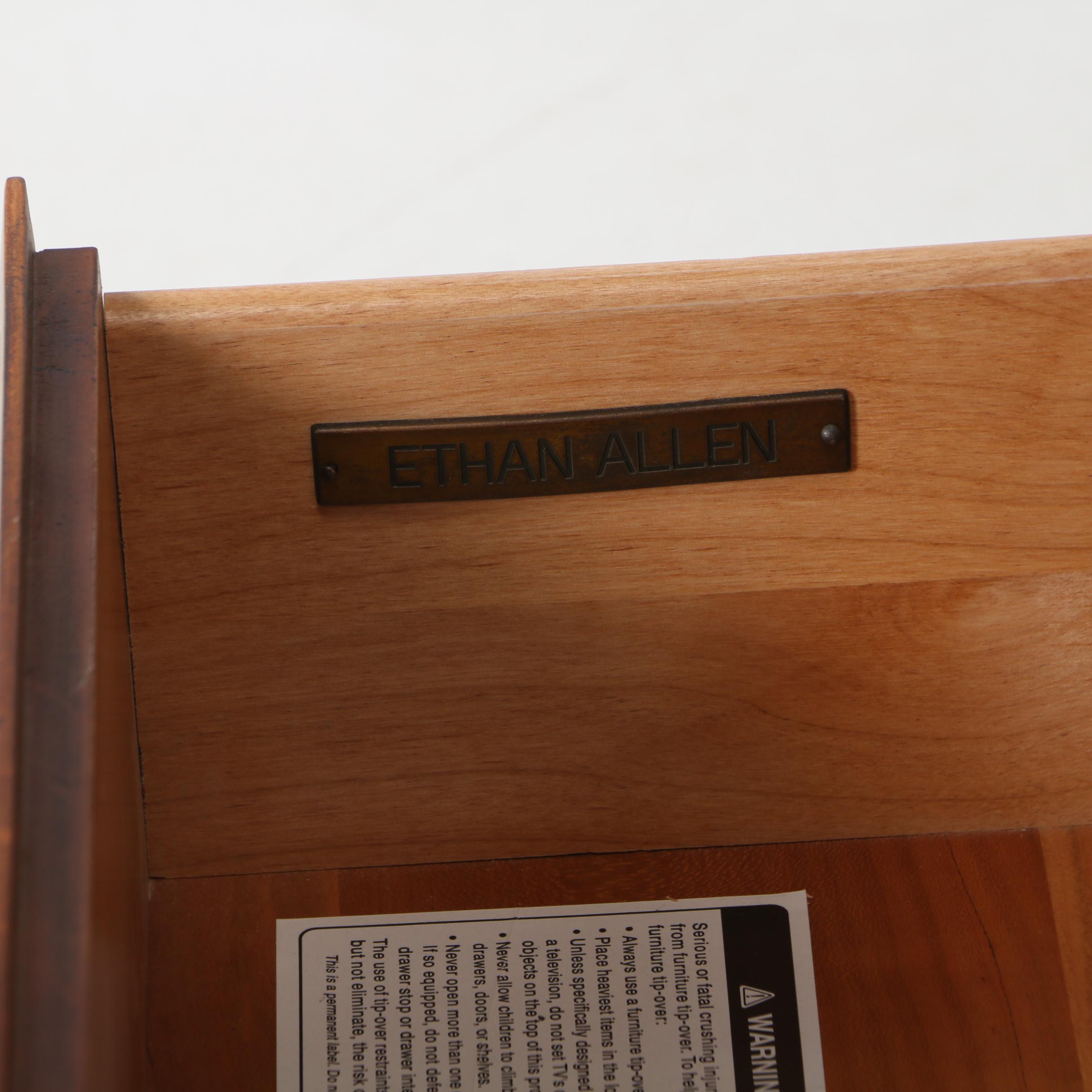 Ethan Allen Mahogany and Cherry "Ashton" Curio Cabinet