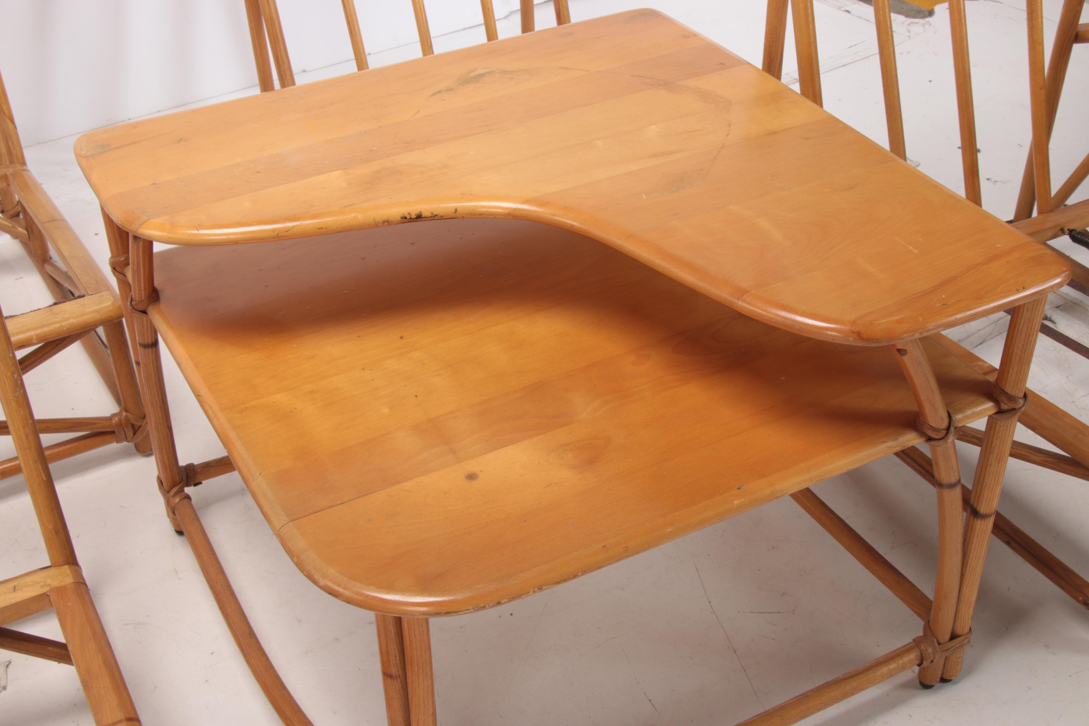 Heywood-Wakefield "Ashcraft" Modular Patio Sofa with Side Table, Mid-Century